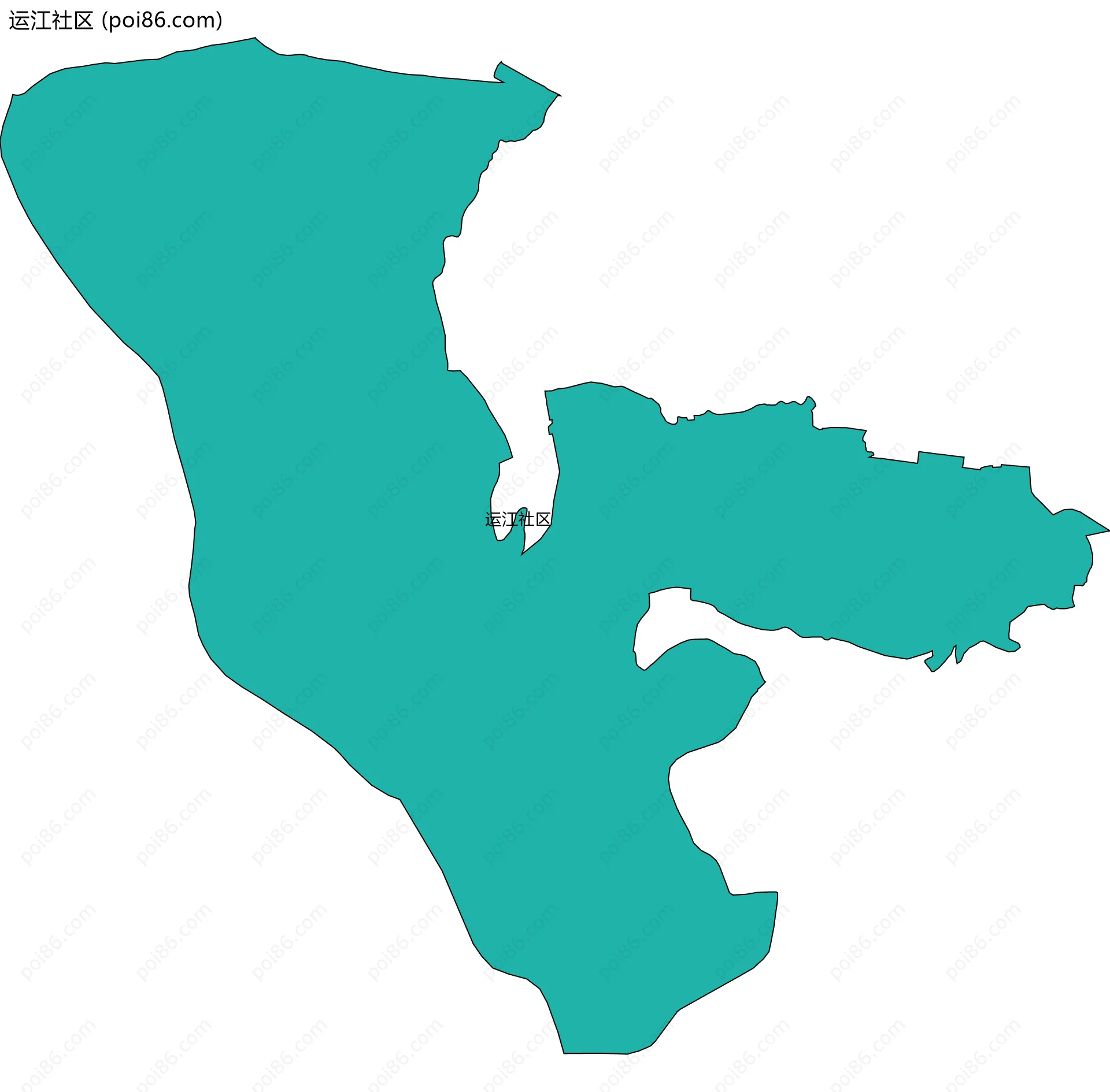 运江社区边界地图