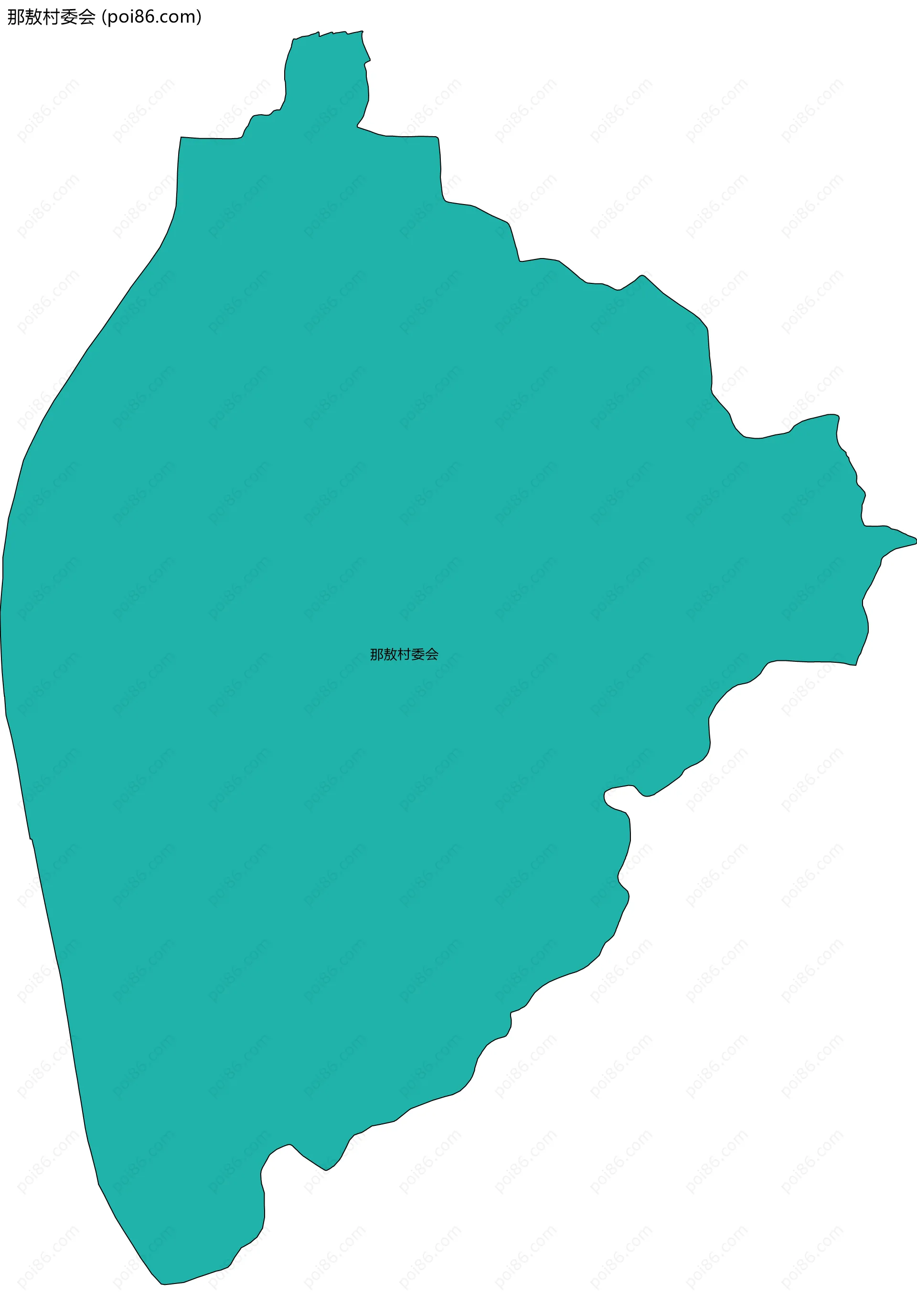 那敖村委会边界地图