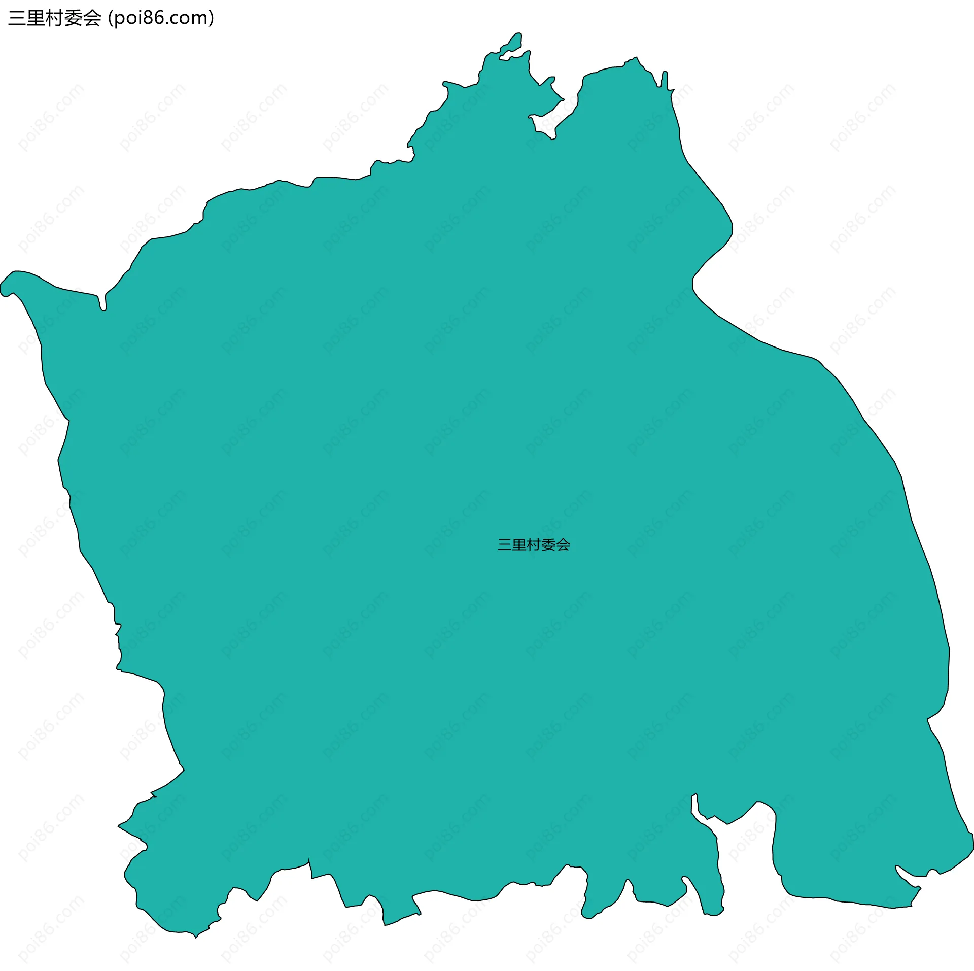 三里村委会边界地图