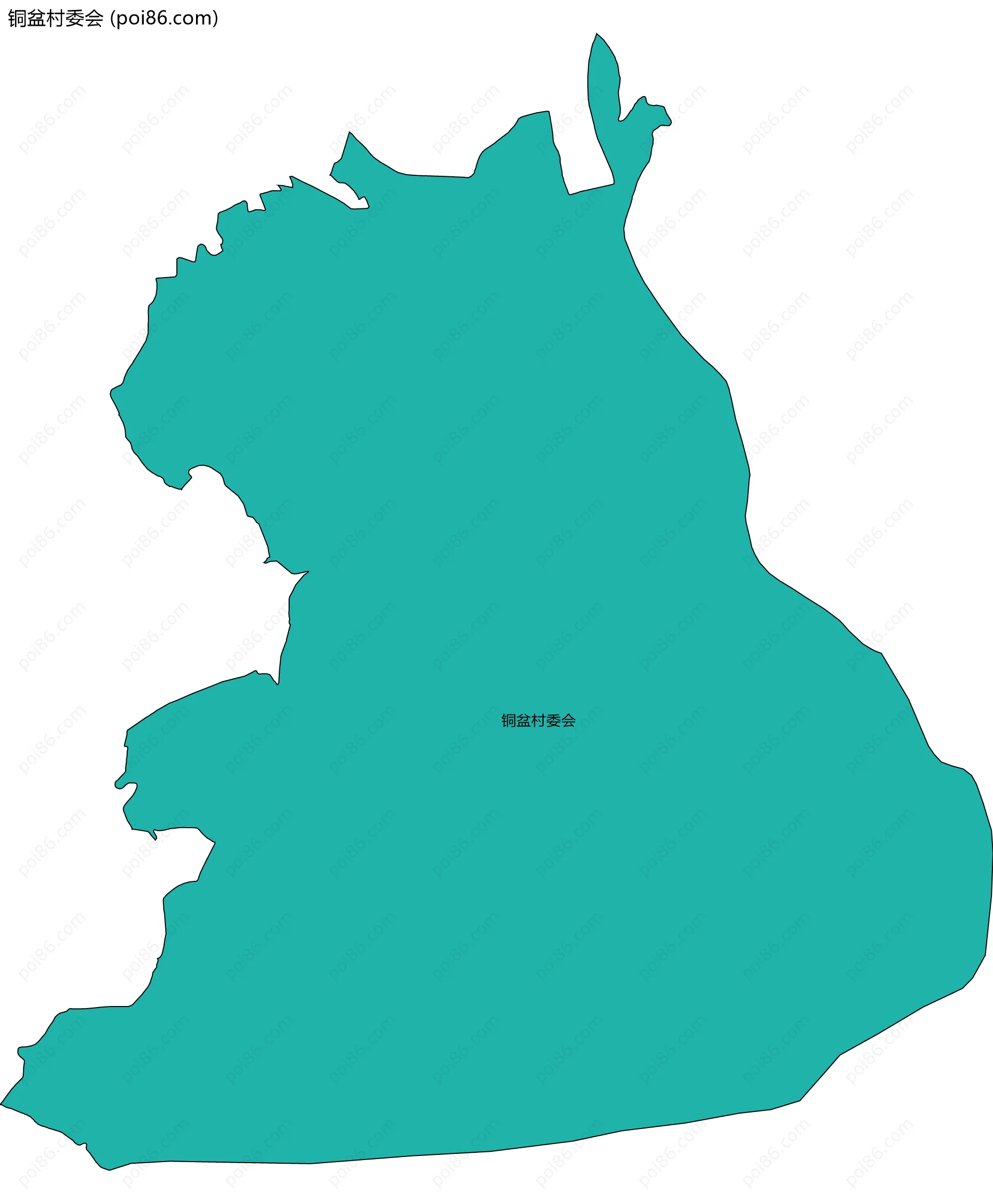 铜盆村委会边界地图