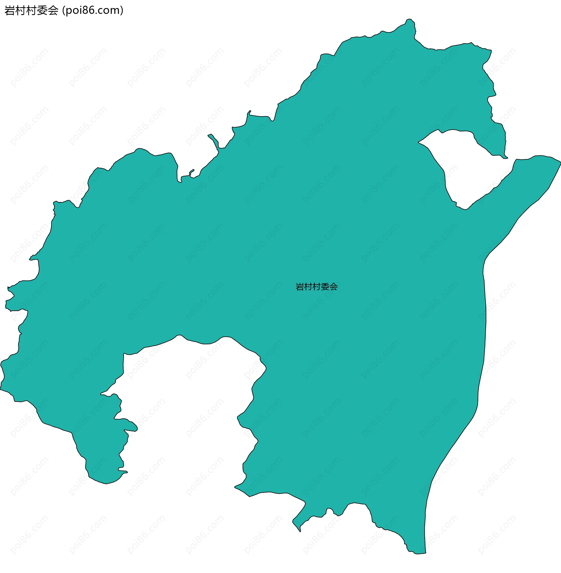 岩村村委会边界地图