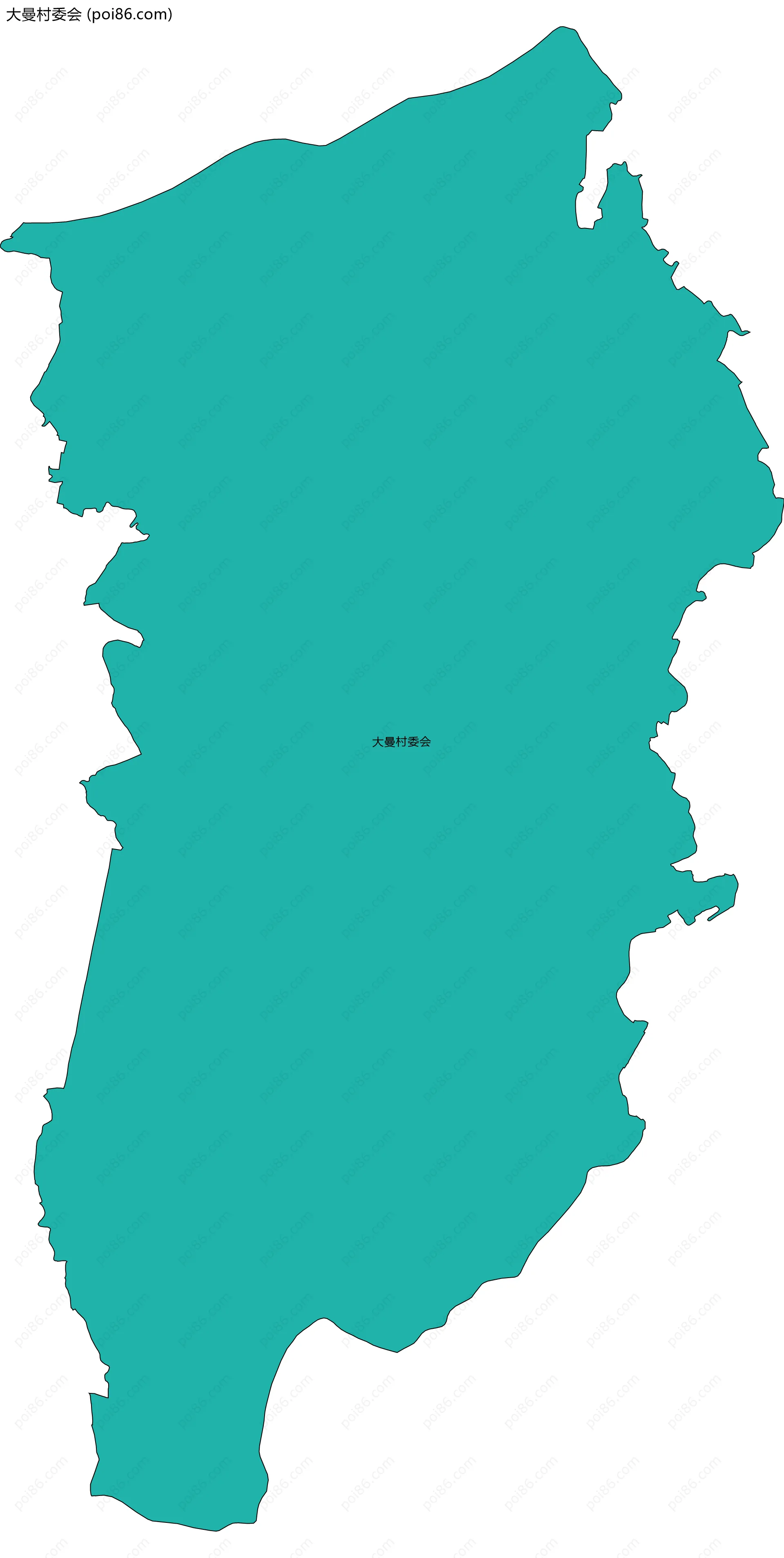 大曼村委会边界地图