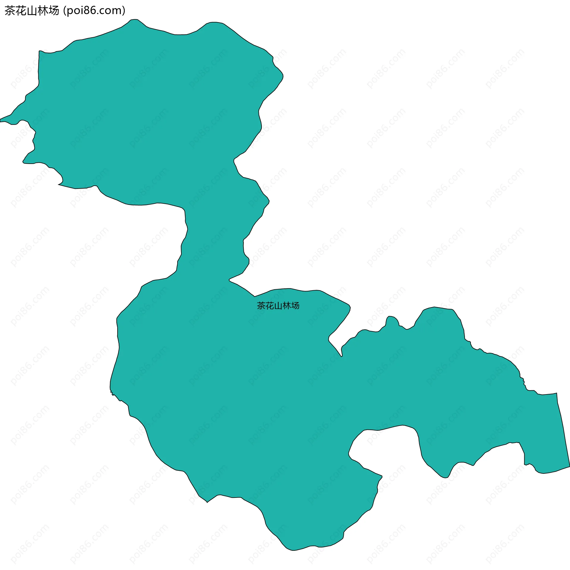 茶花山林场边界地图