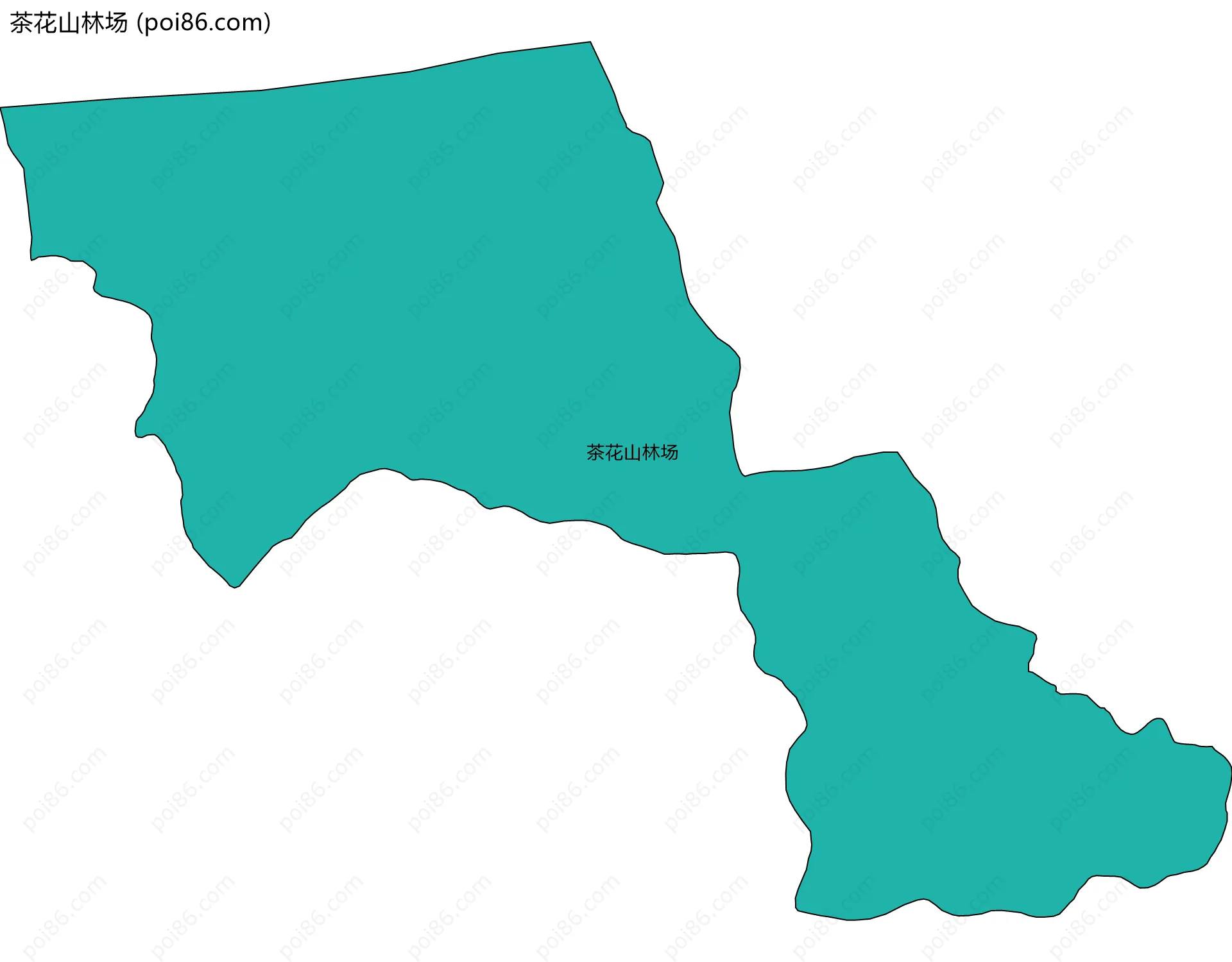 茶花山林场边界地图