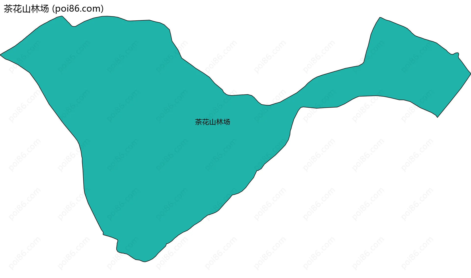 茶花山林场边界地图