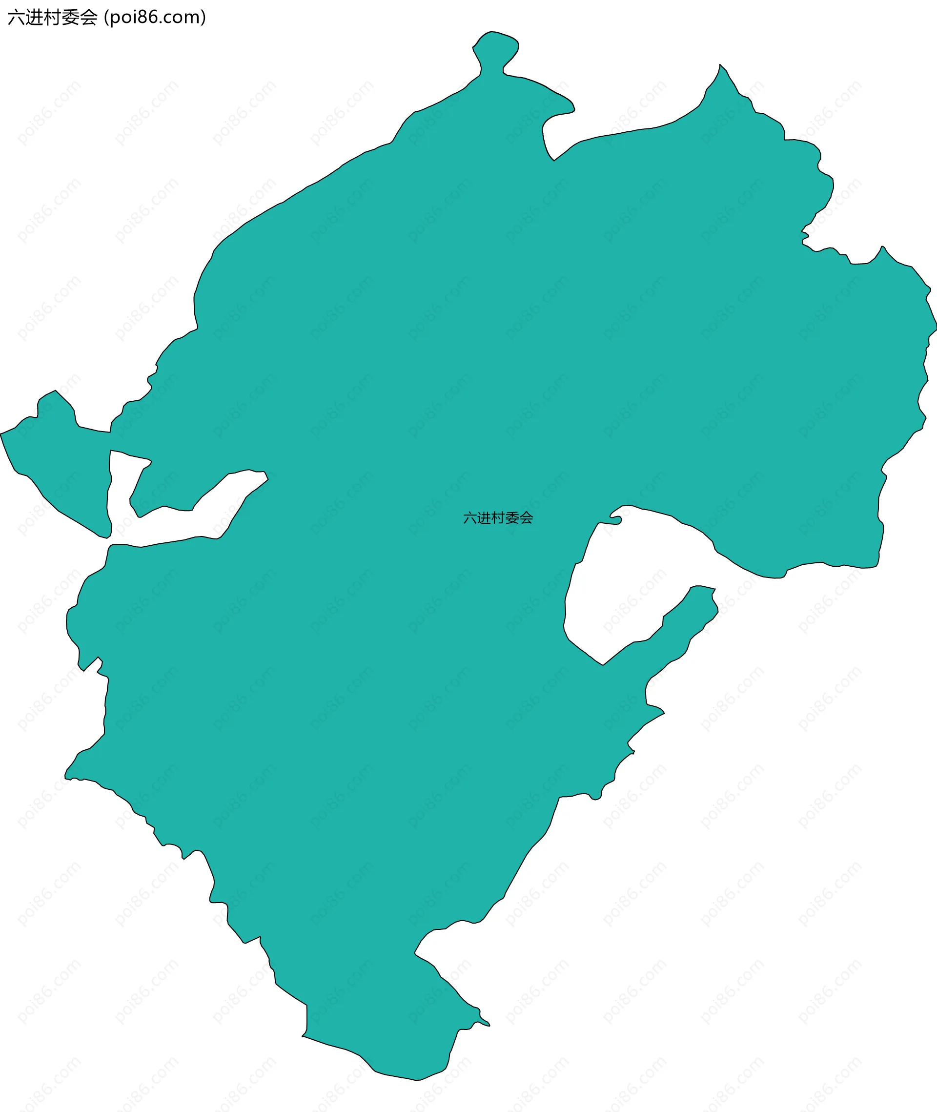 六进村委会边界地图