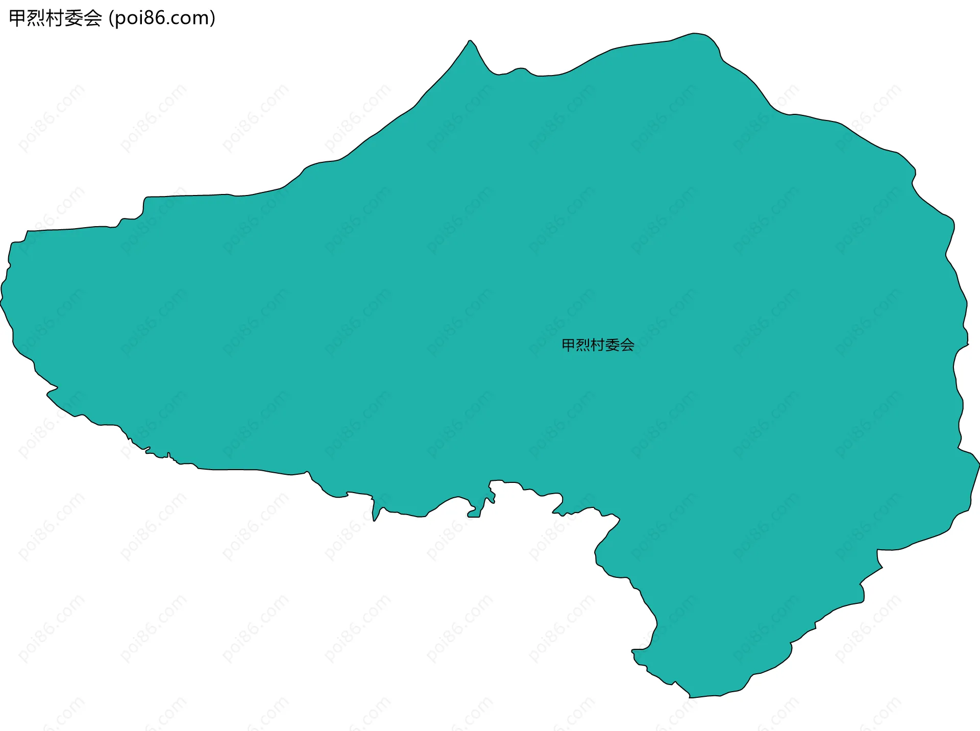 甲烈村委会边界地图