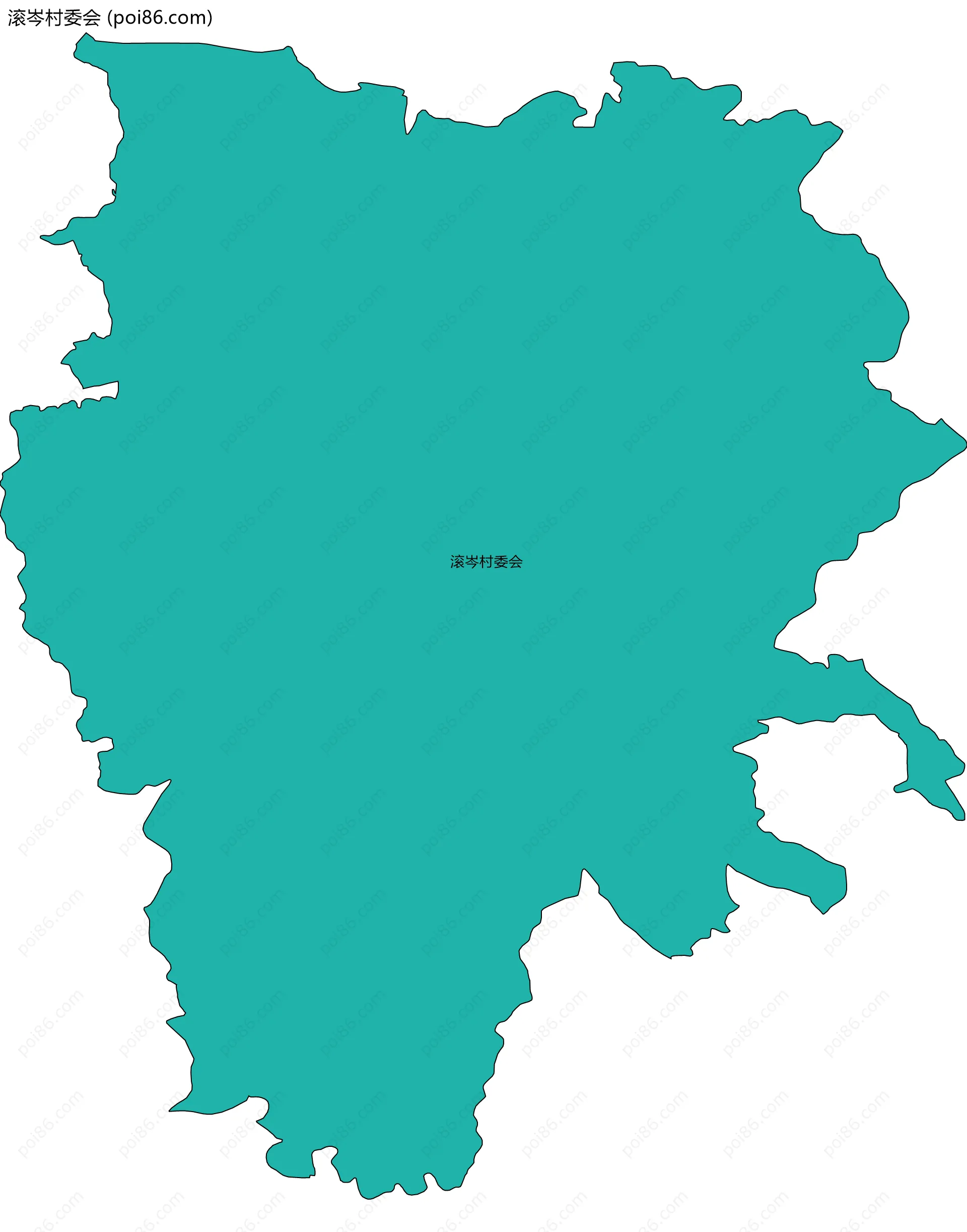 滚岑村委会边界地图