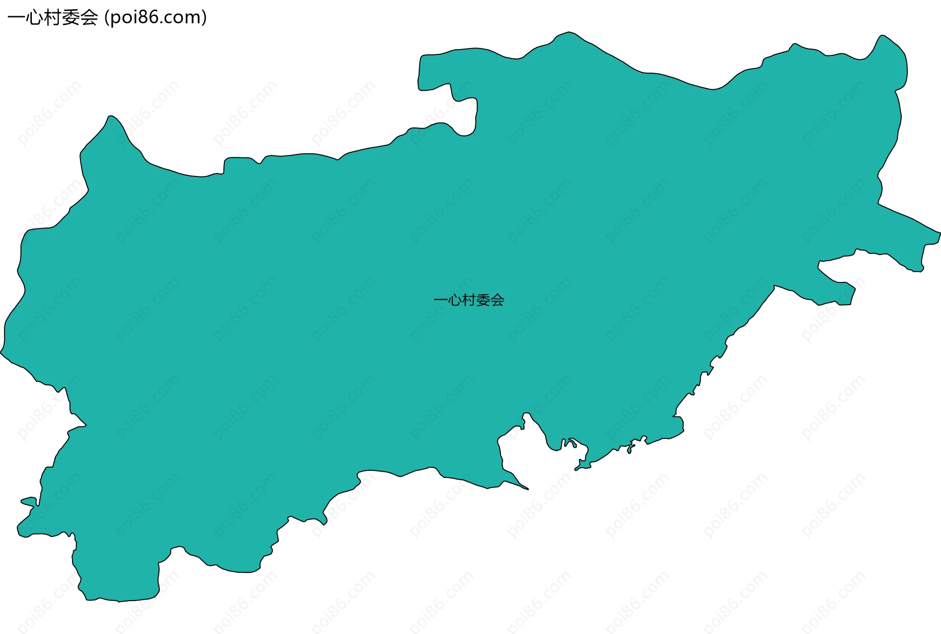 一心村委会边界地图