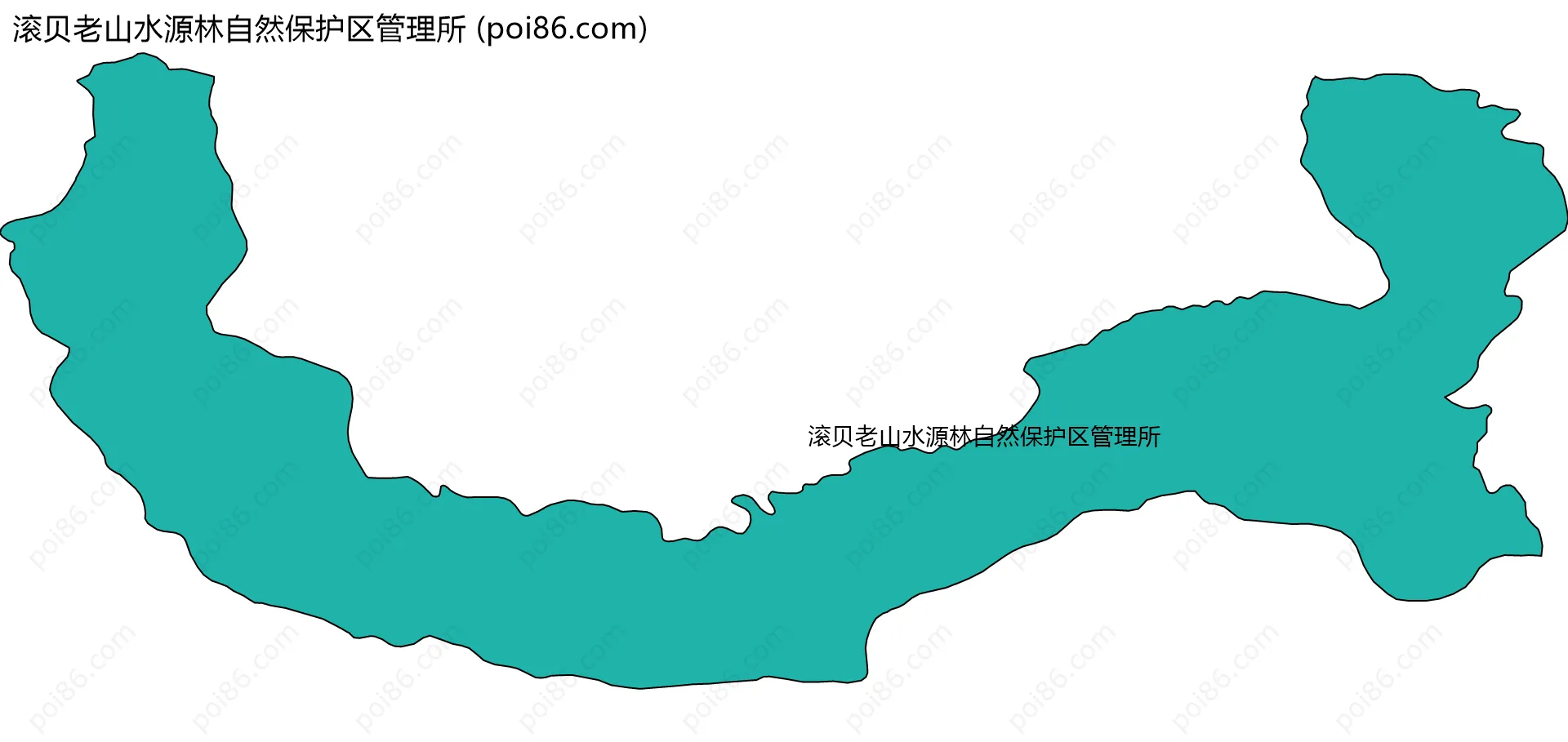 滚贝老山水源林自然保护区管理所边界地图