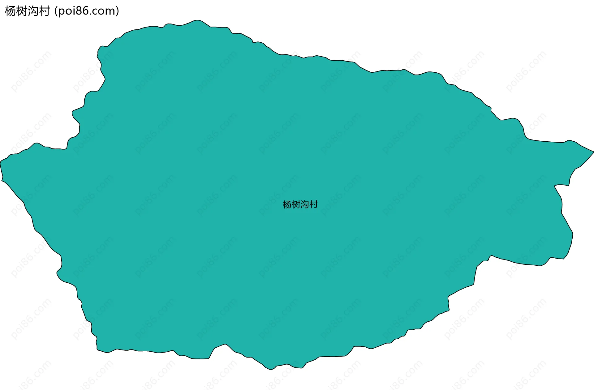 杨树沟村边界地图