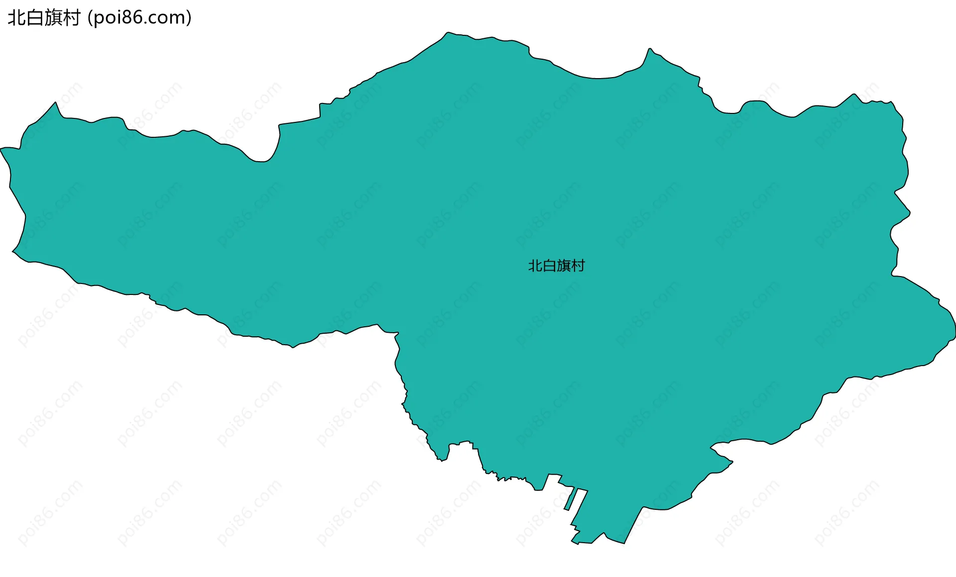 北白旗村边界地图