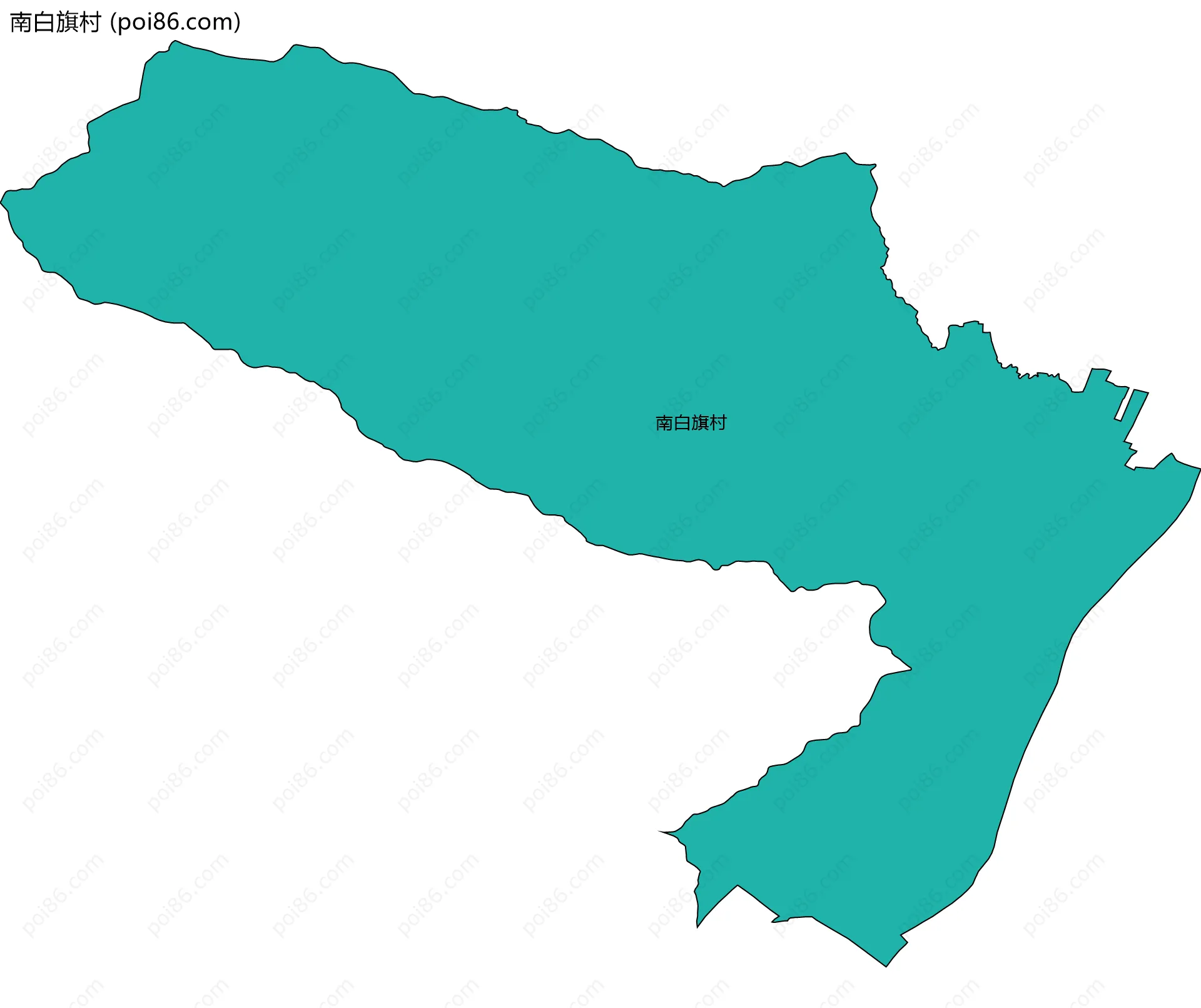 南白旗村边界地图