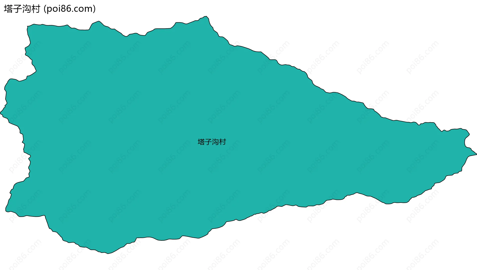 塔子沟村边界地图