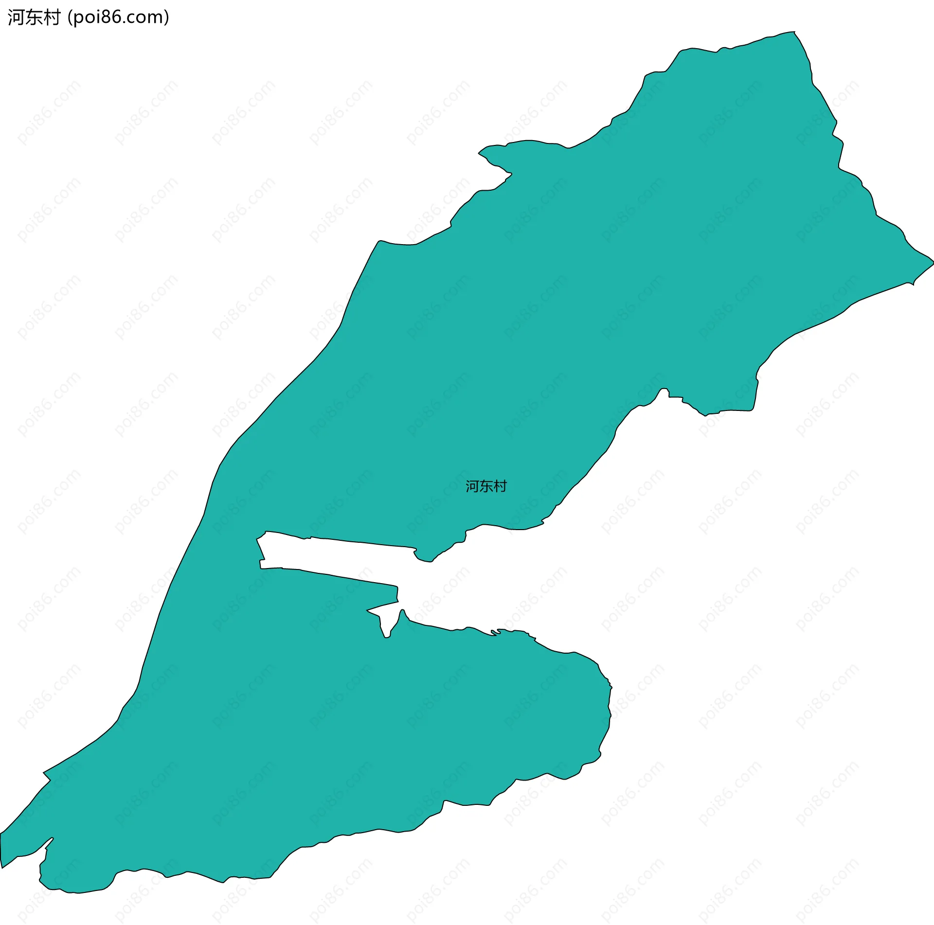 河东村边界地图