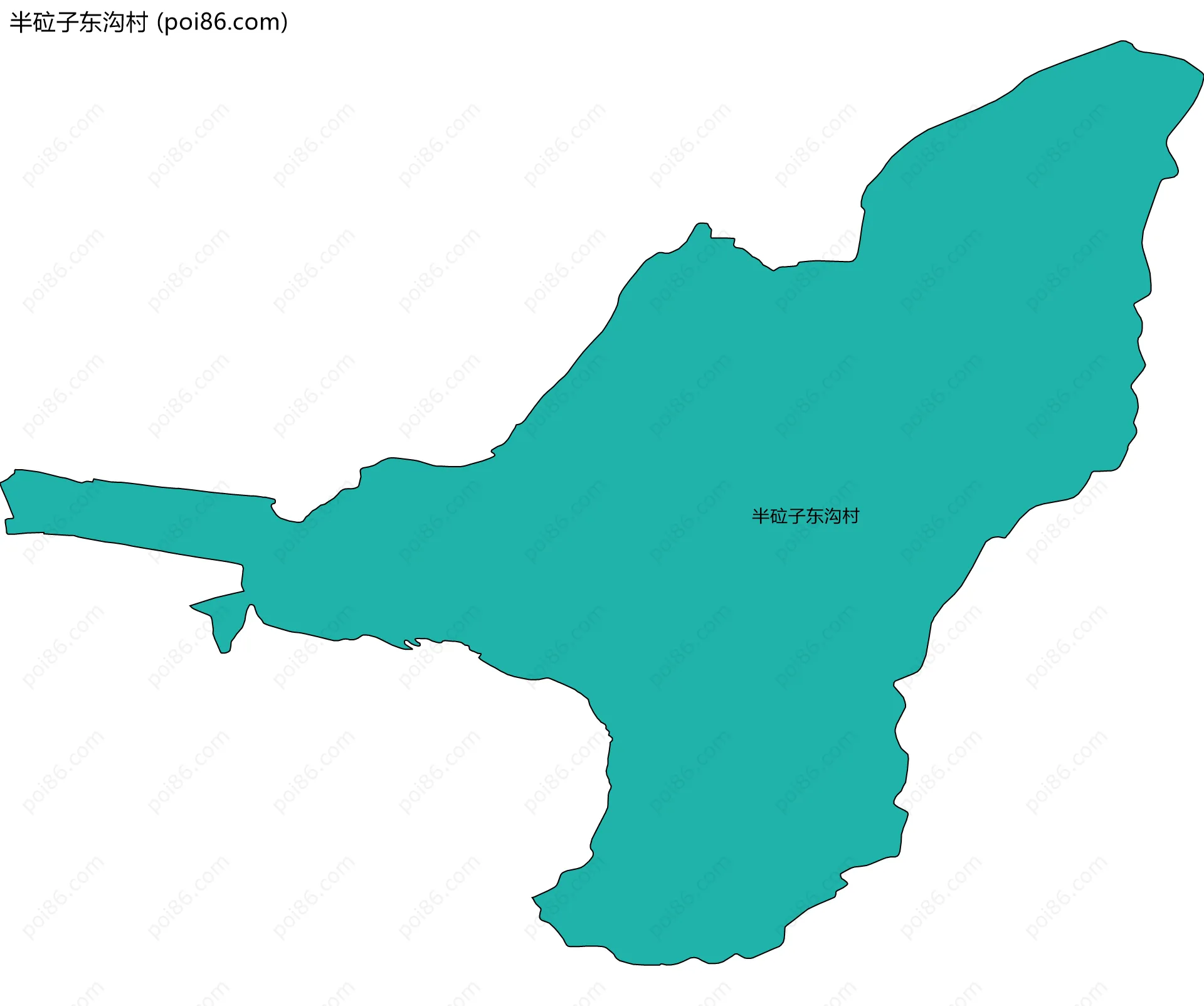 半砬子东沟村边界地图