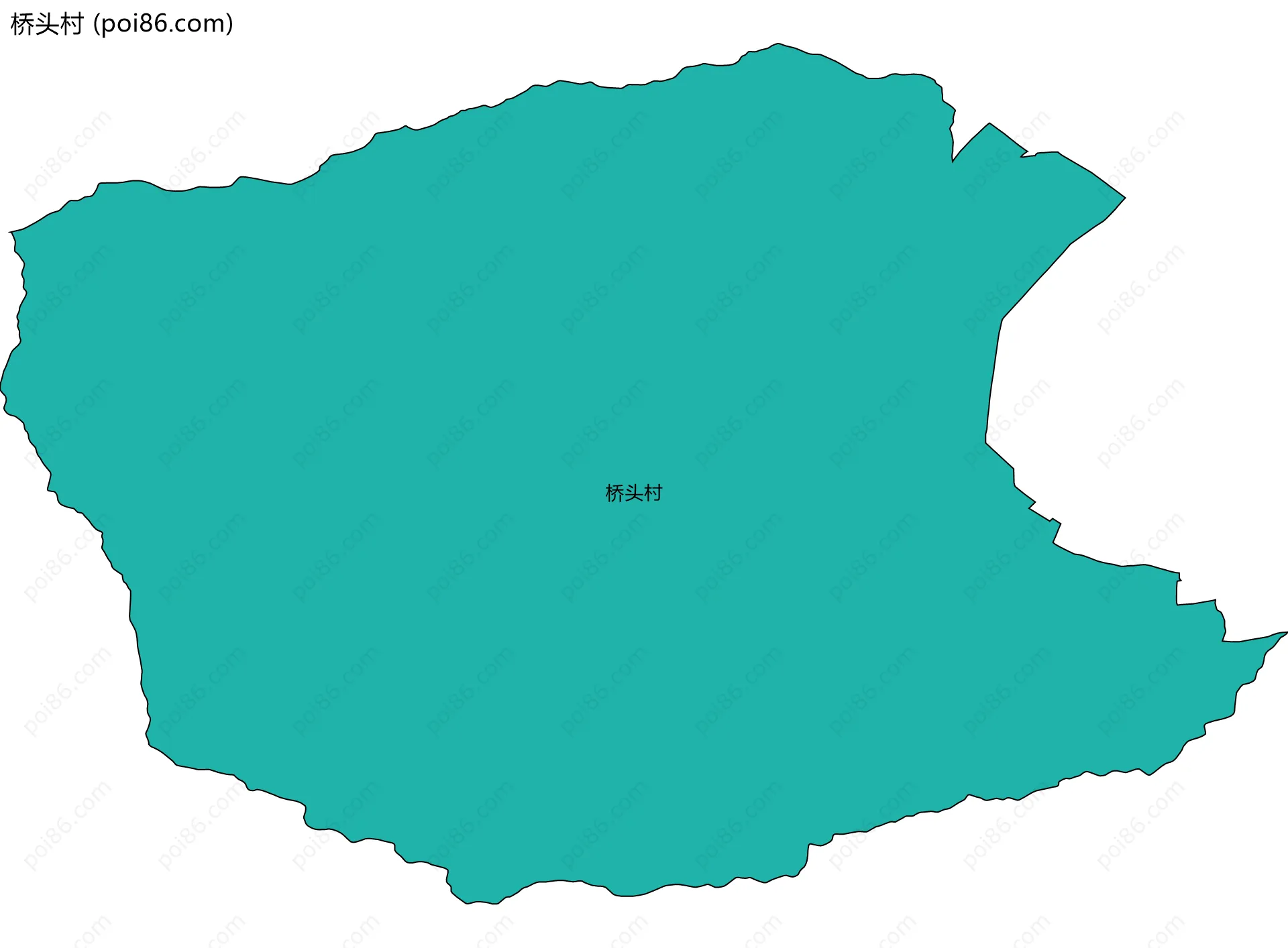 桥头村边界地图