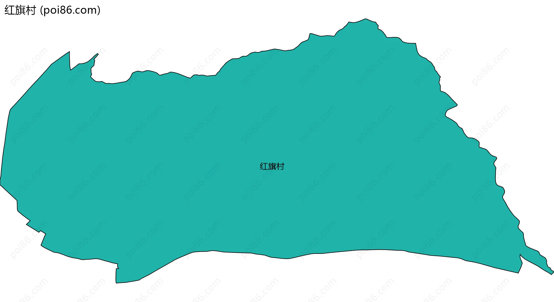 红旗村边界地图