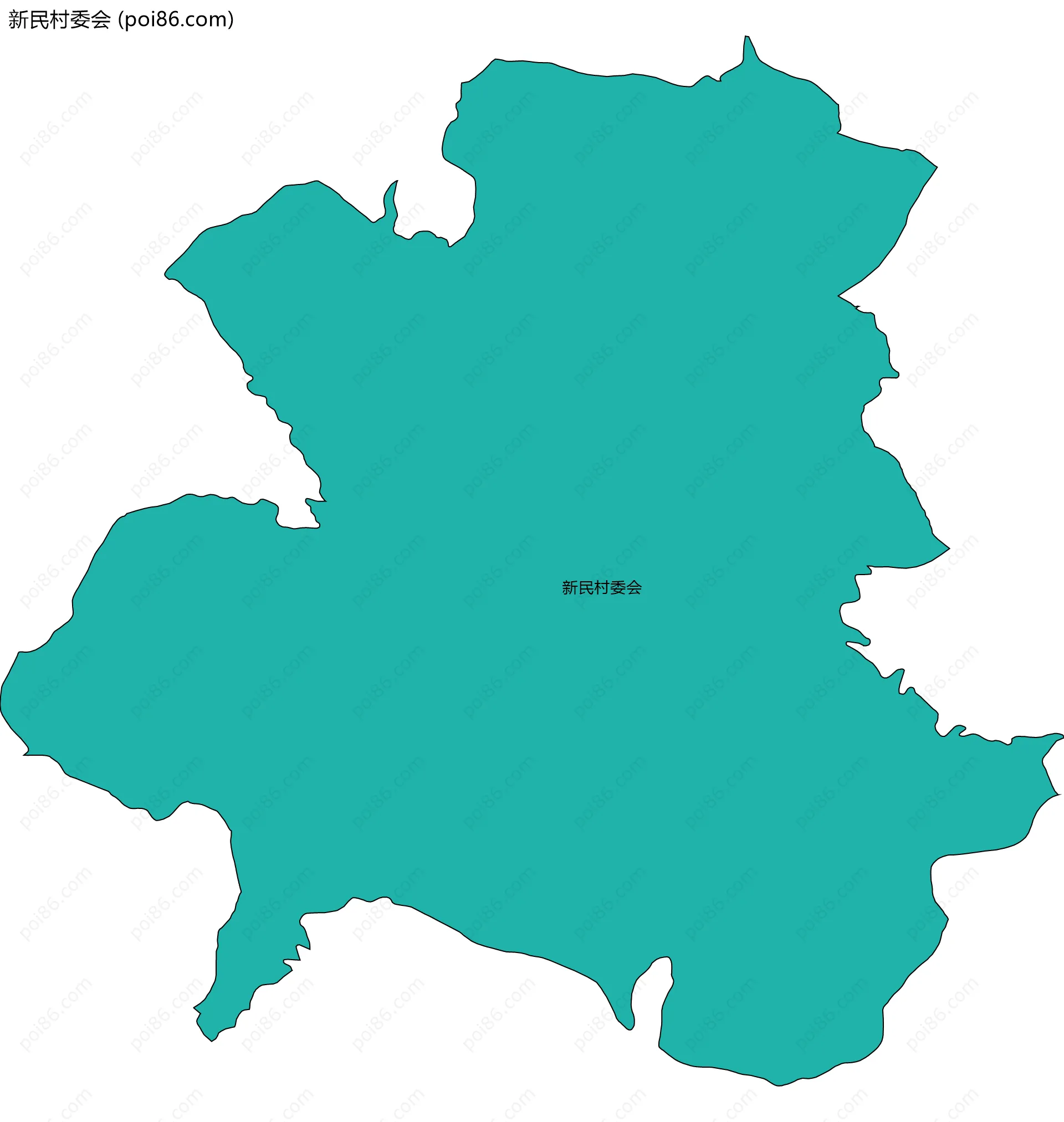 新民村委会边界地图