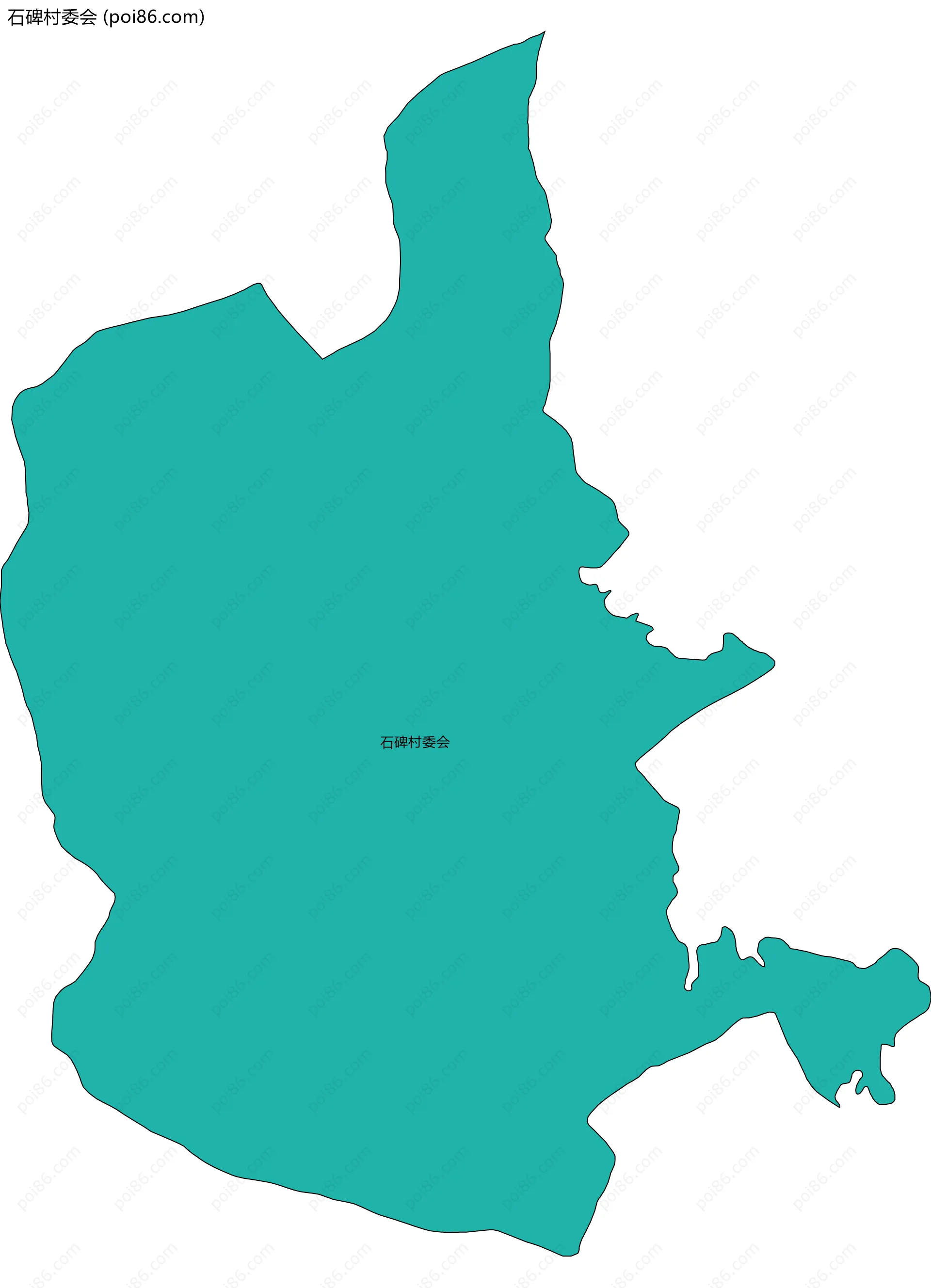 石碑村委会边界地图