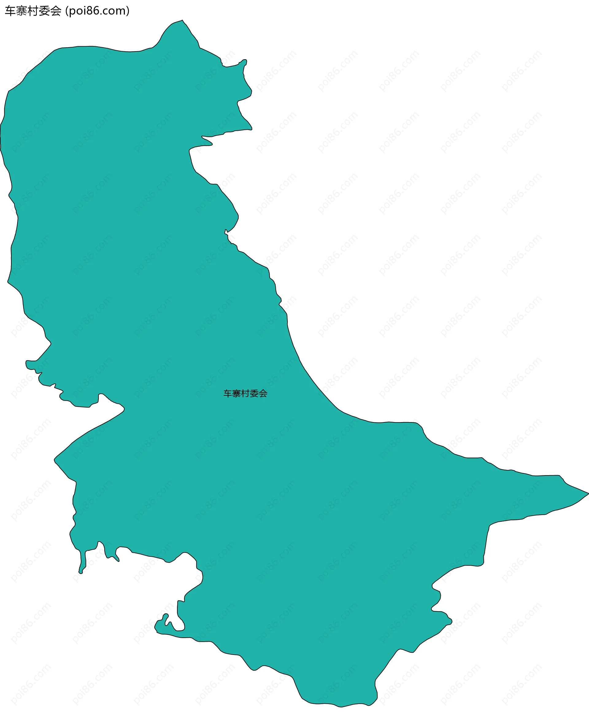 车寨村委会边界地图