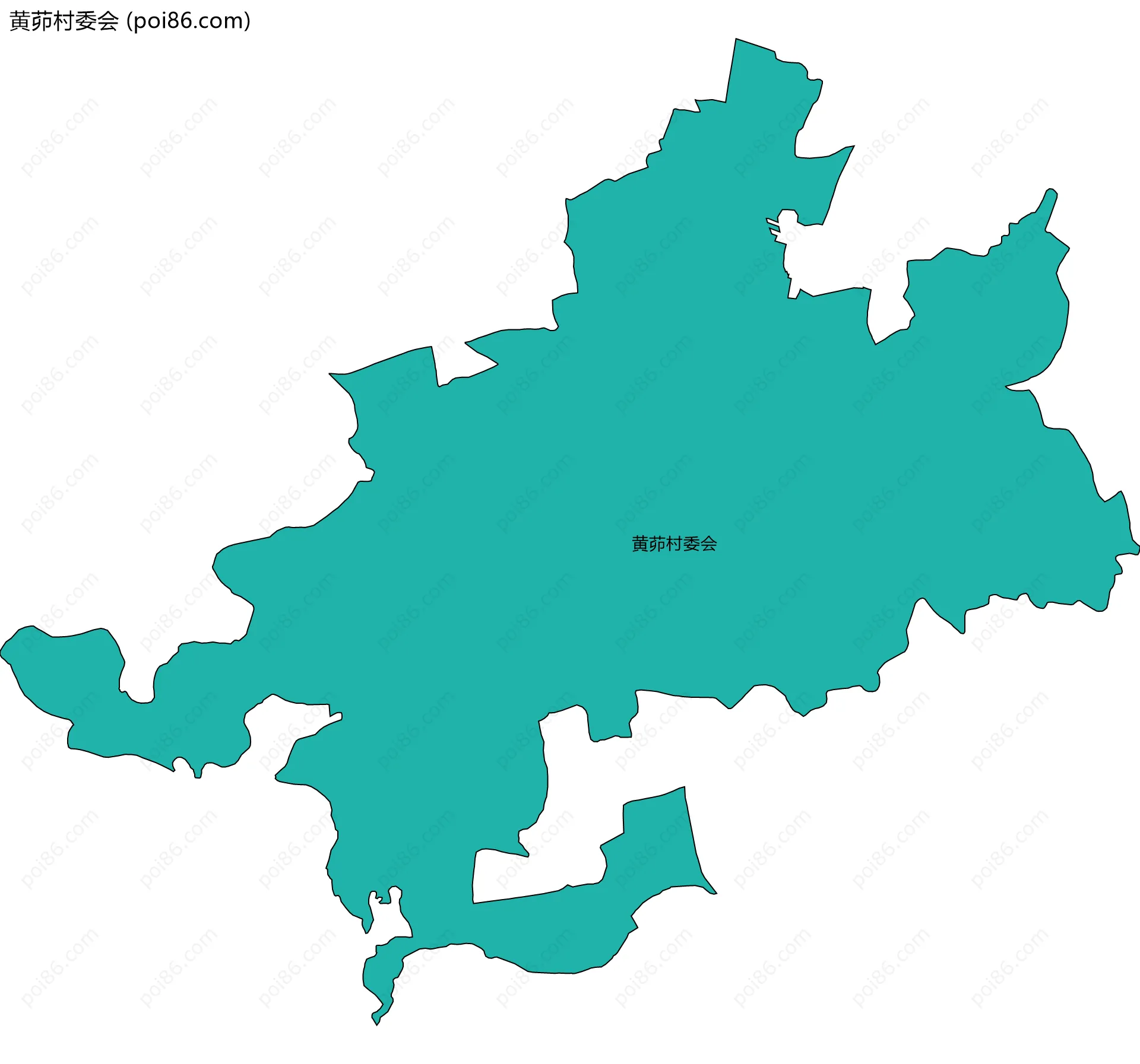 黄茆村委会边界地图