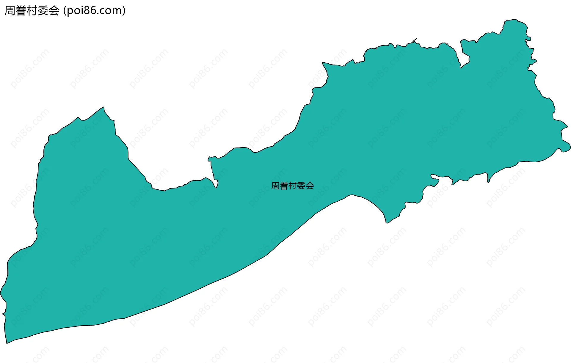 周眷村委会边界地图