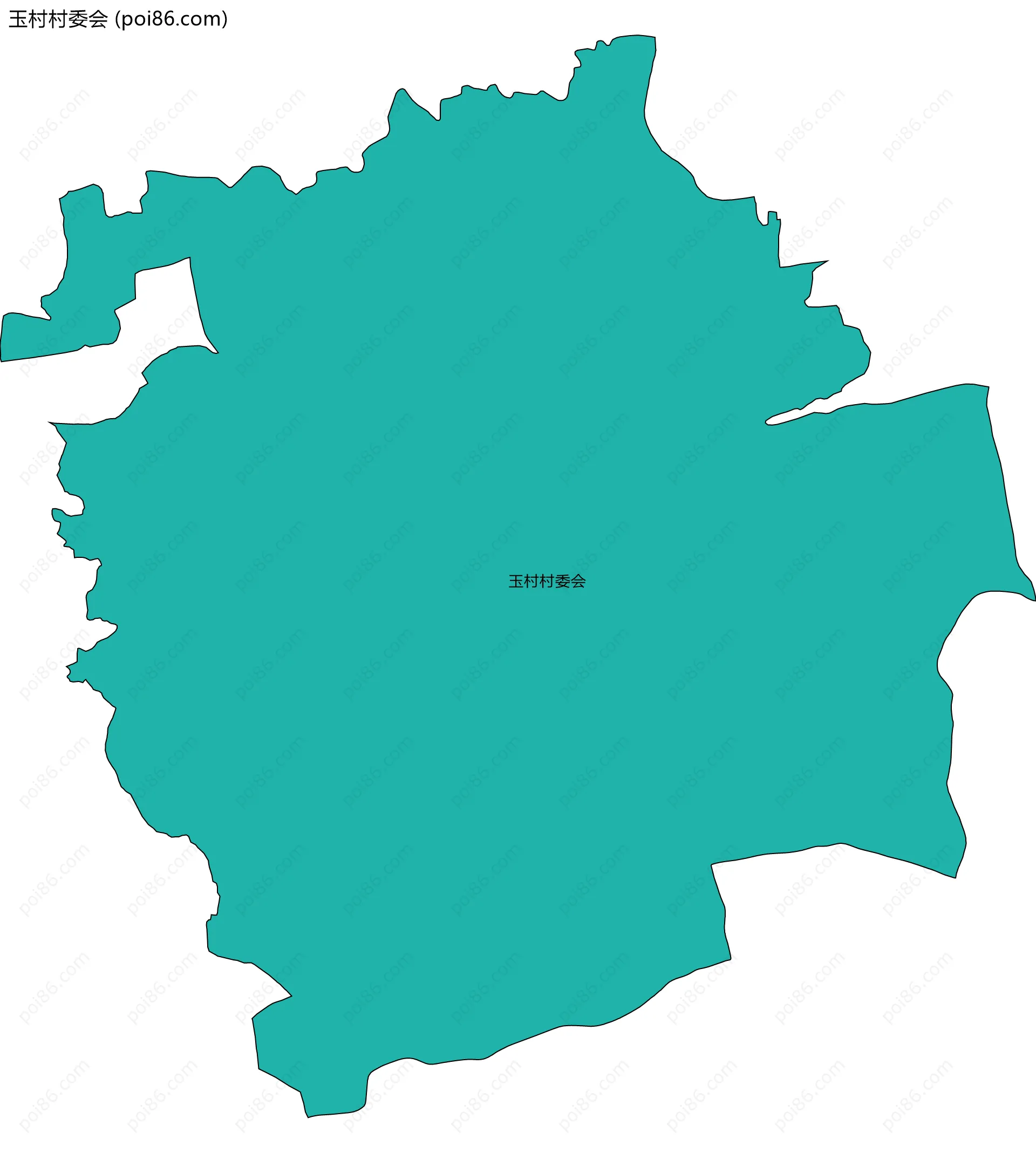 玉村村委会边界地图