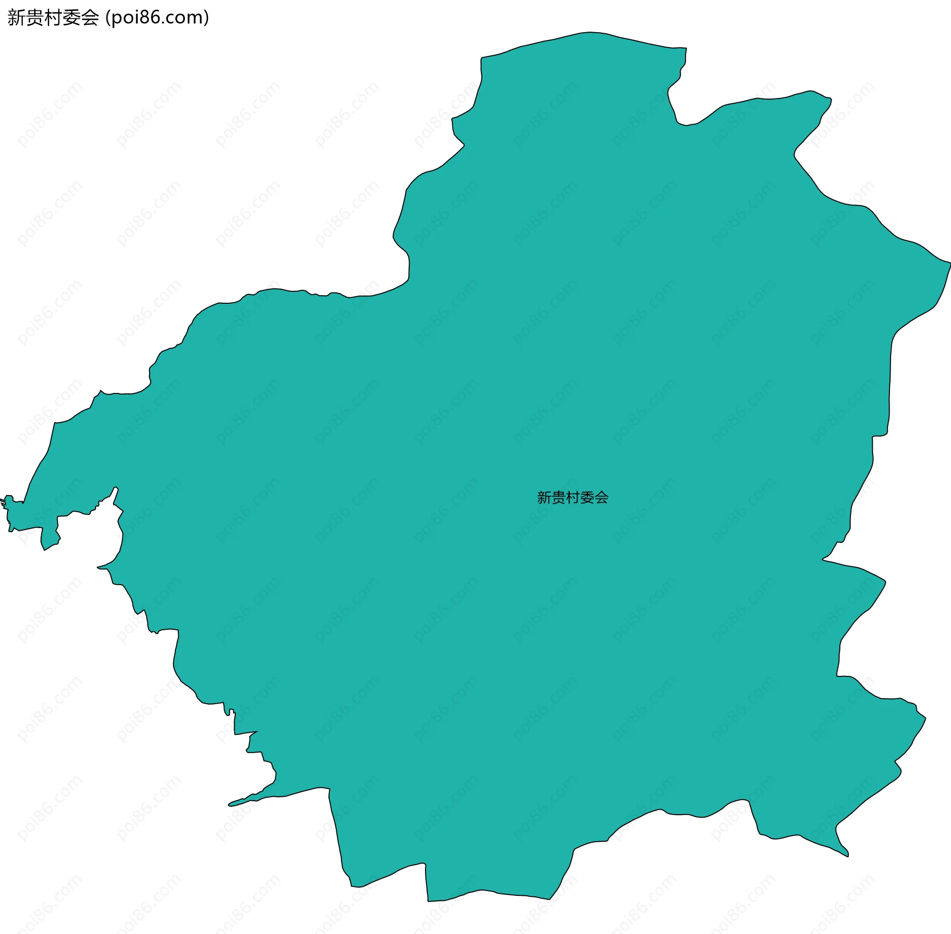 新贵村委会边界地图