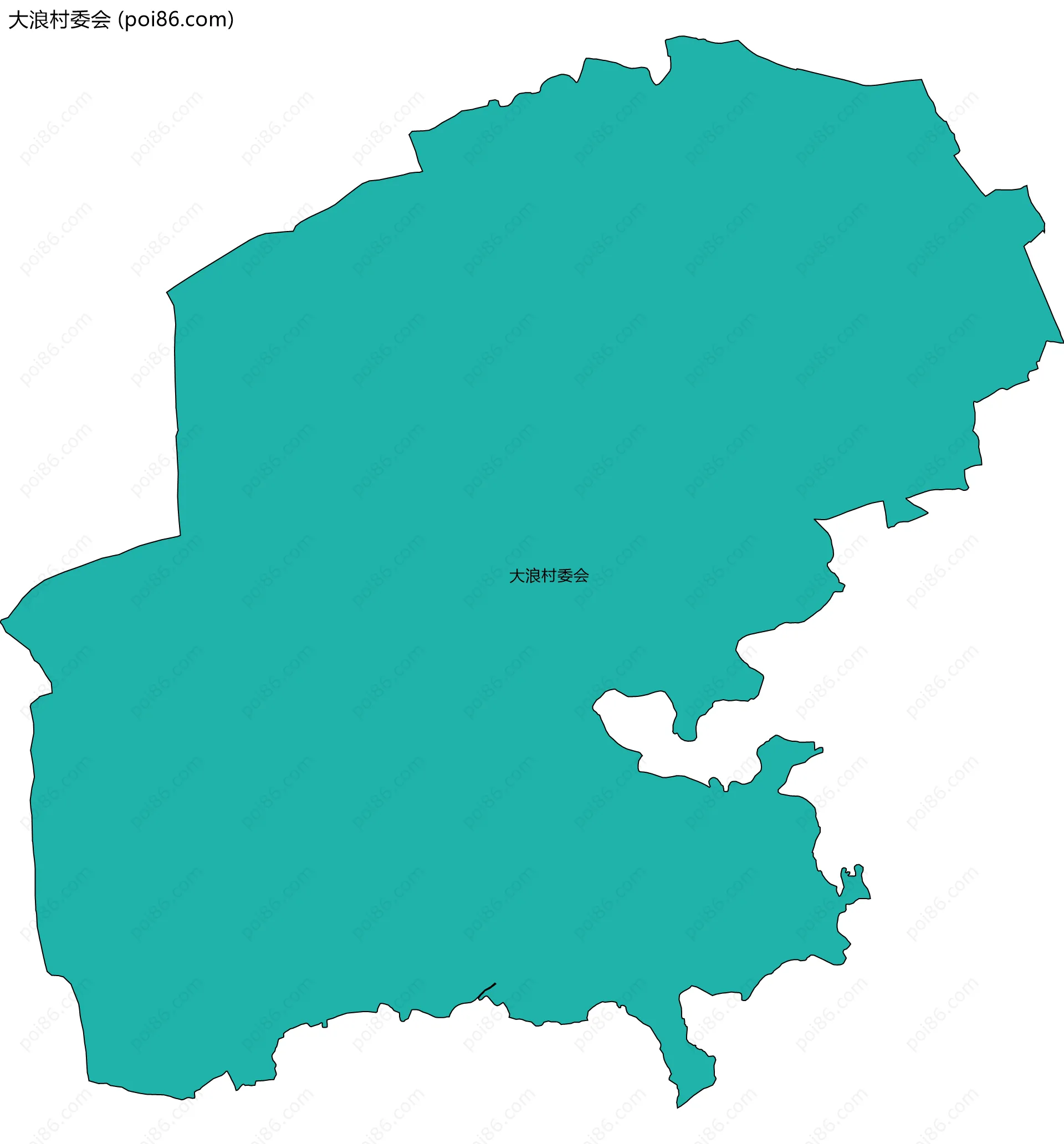 大浪村委会边界地图