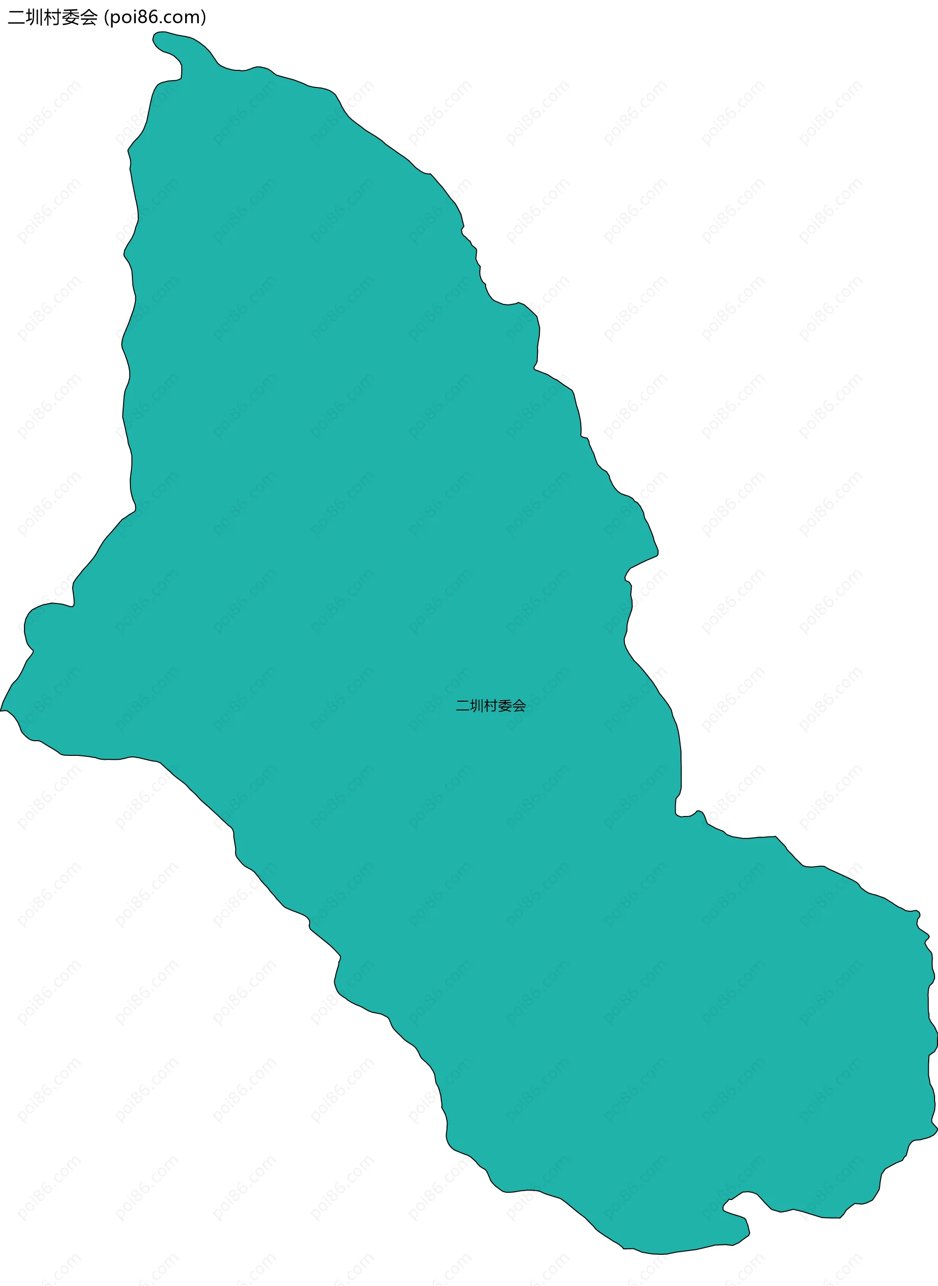 二圳村委会边界地图