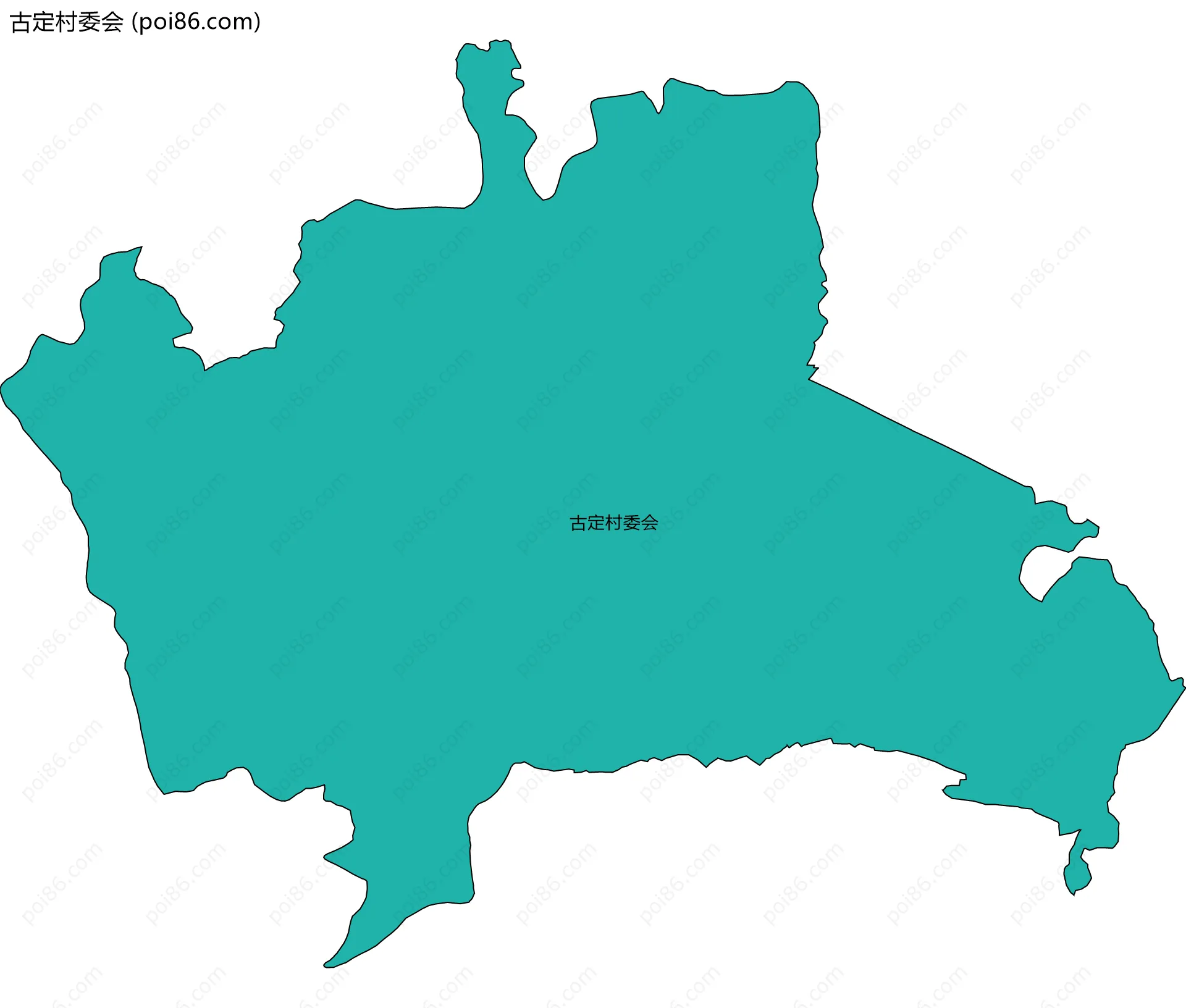 古定村委会边界地图