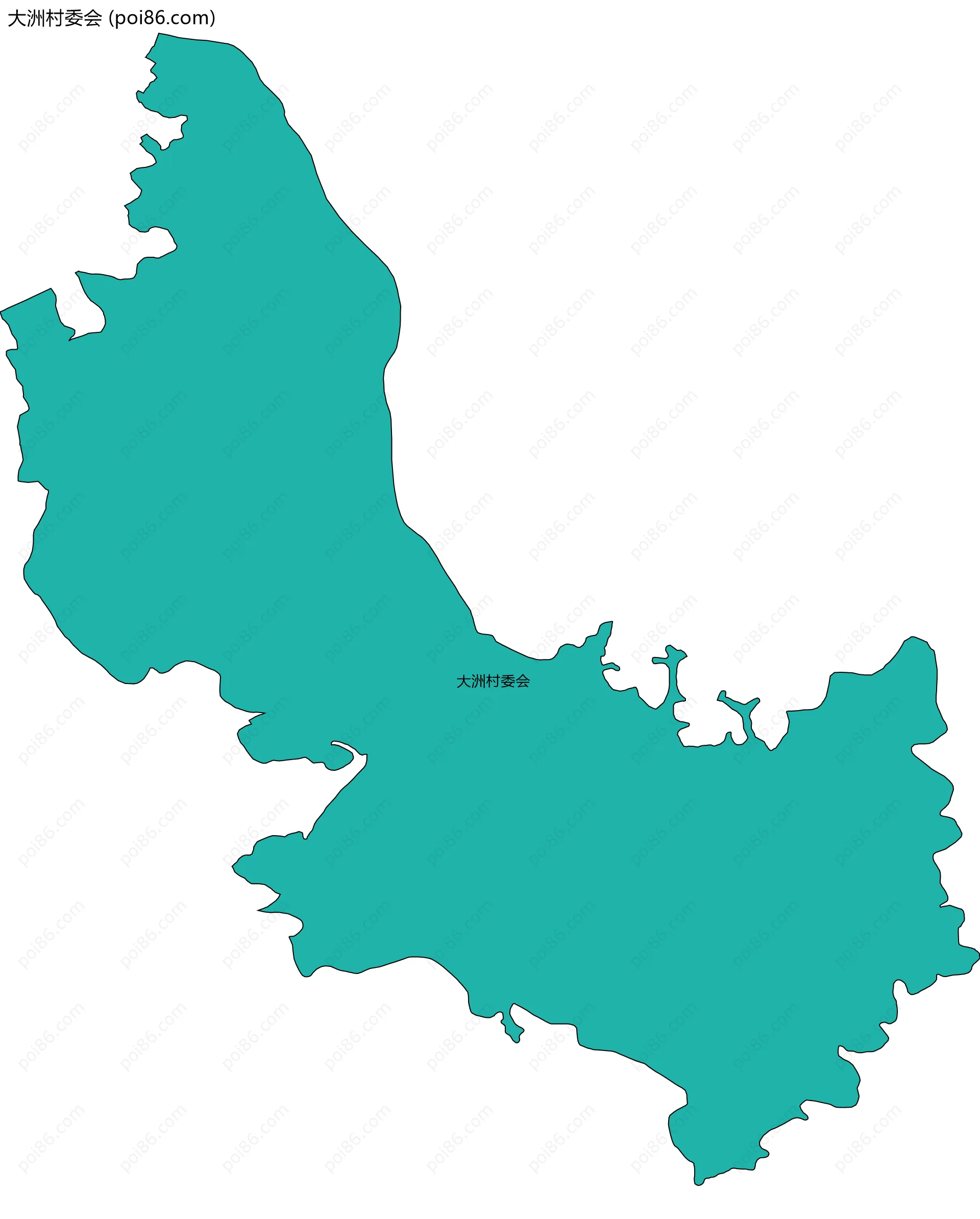 大洲村委会边界地图