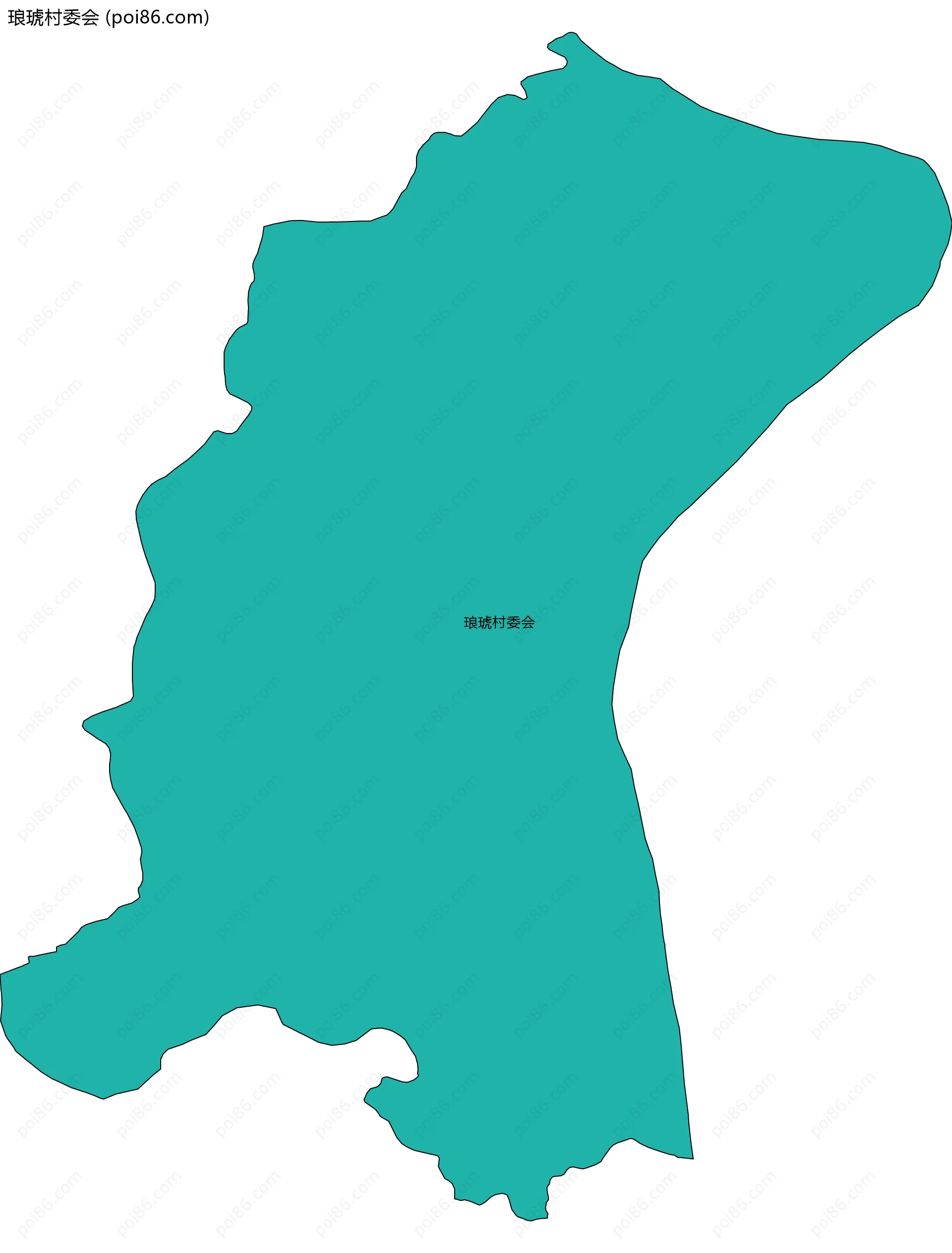 琅琥村委会边界地图