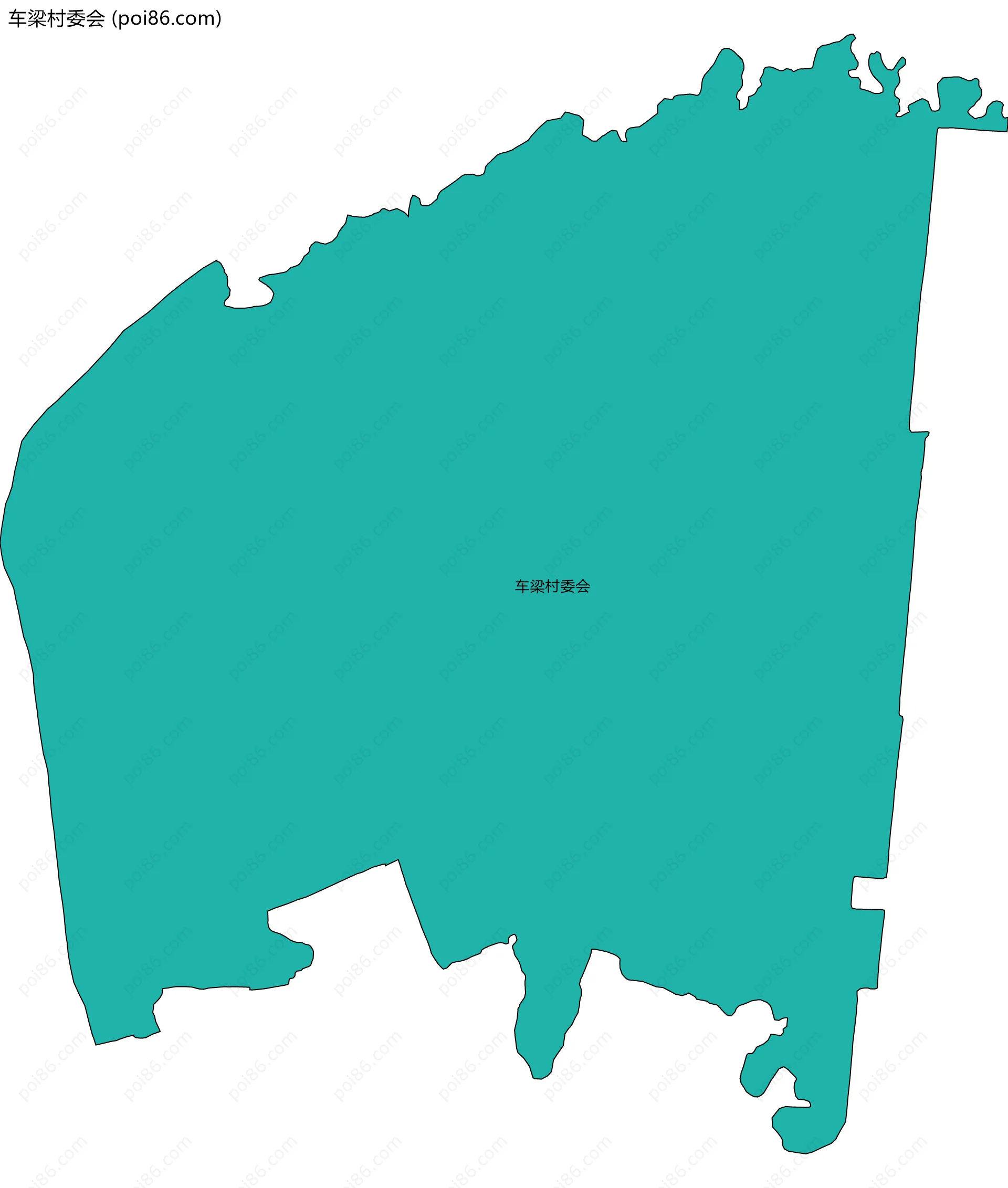 车梁村委会边界地图