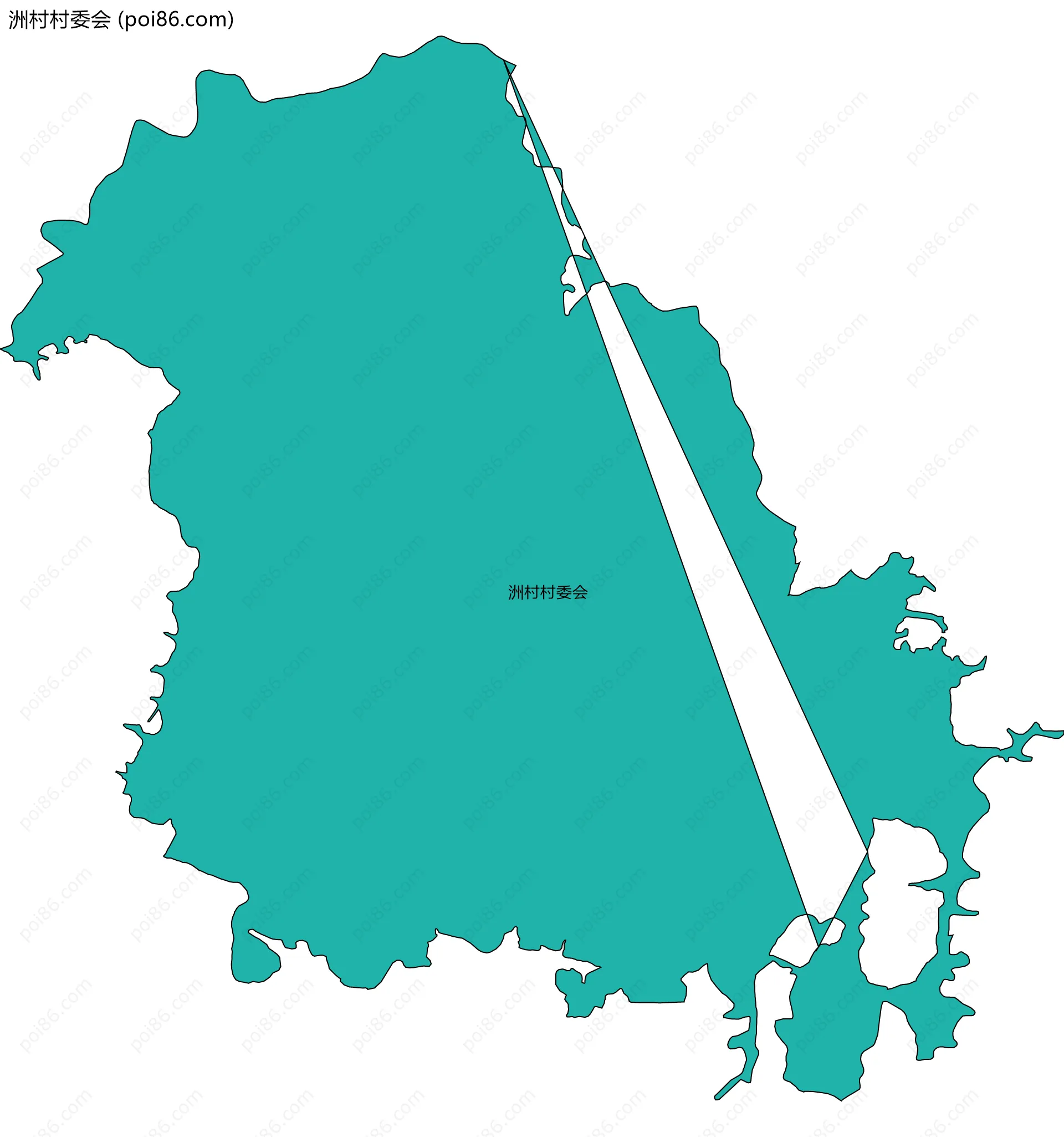 洲村村委会边界地图