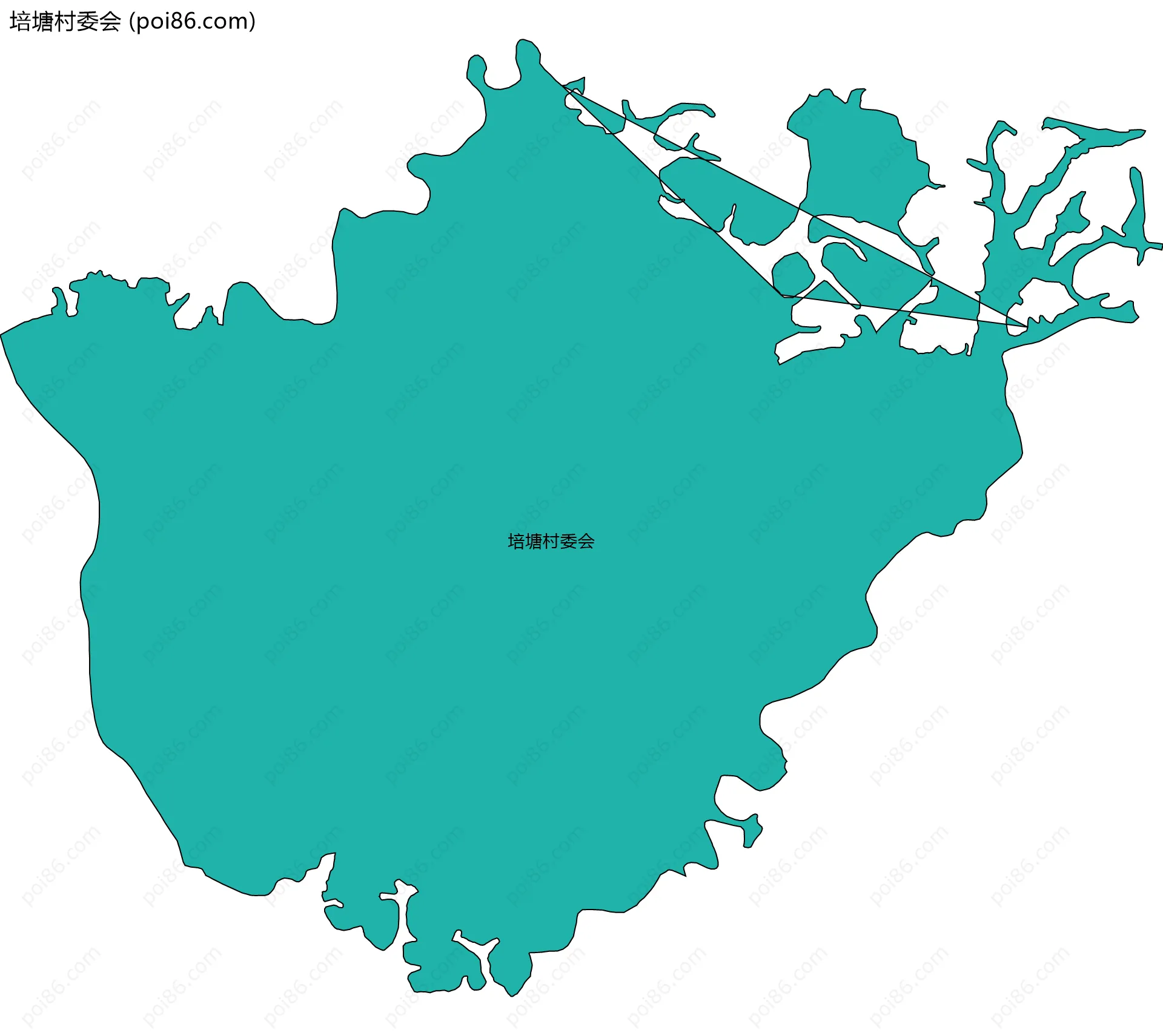 培塘村委会边界地图