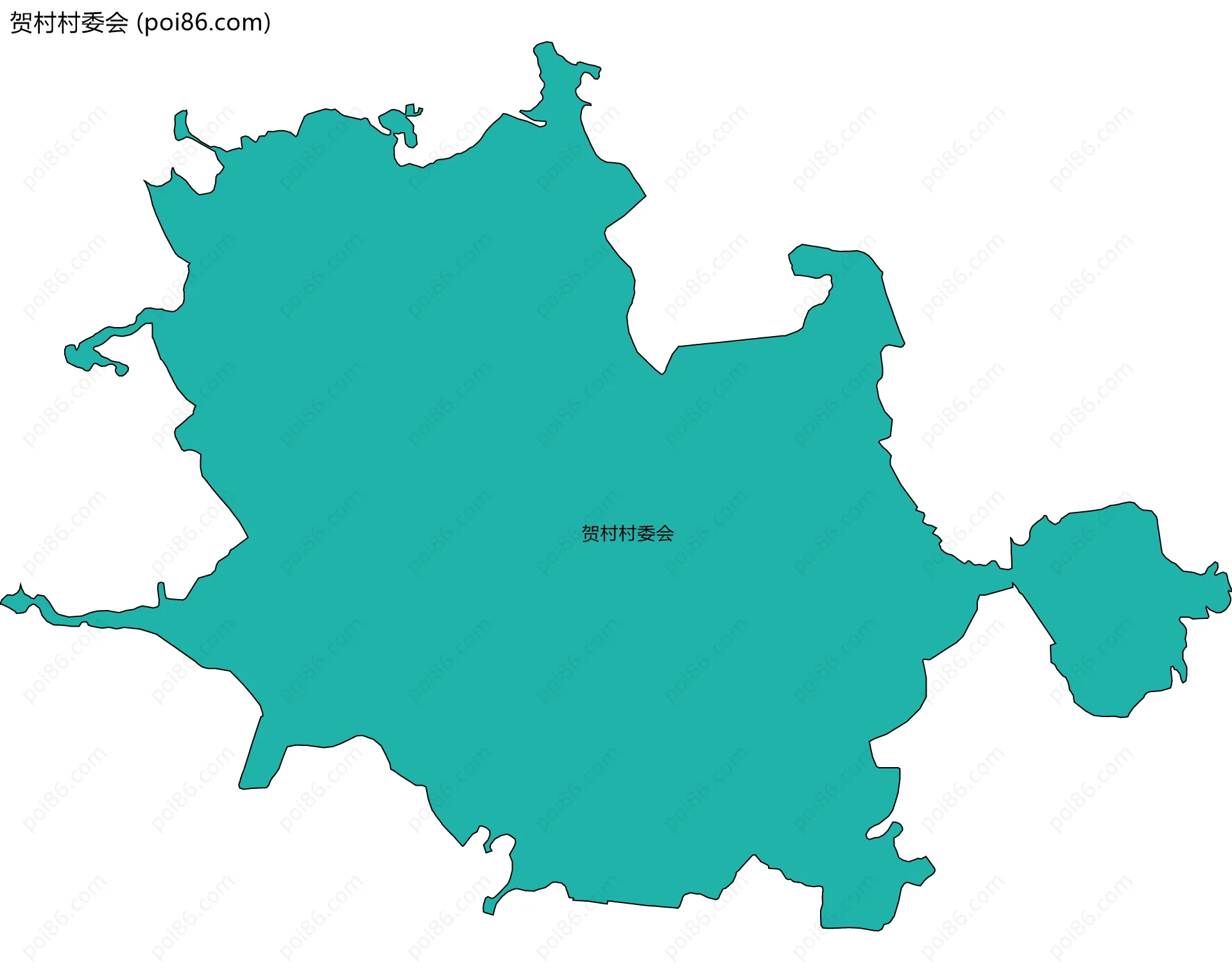 贺村村委会边界地图