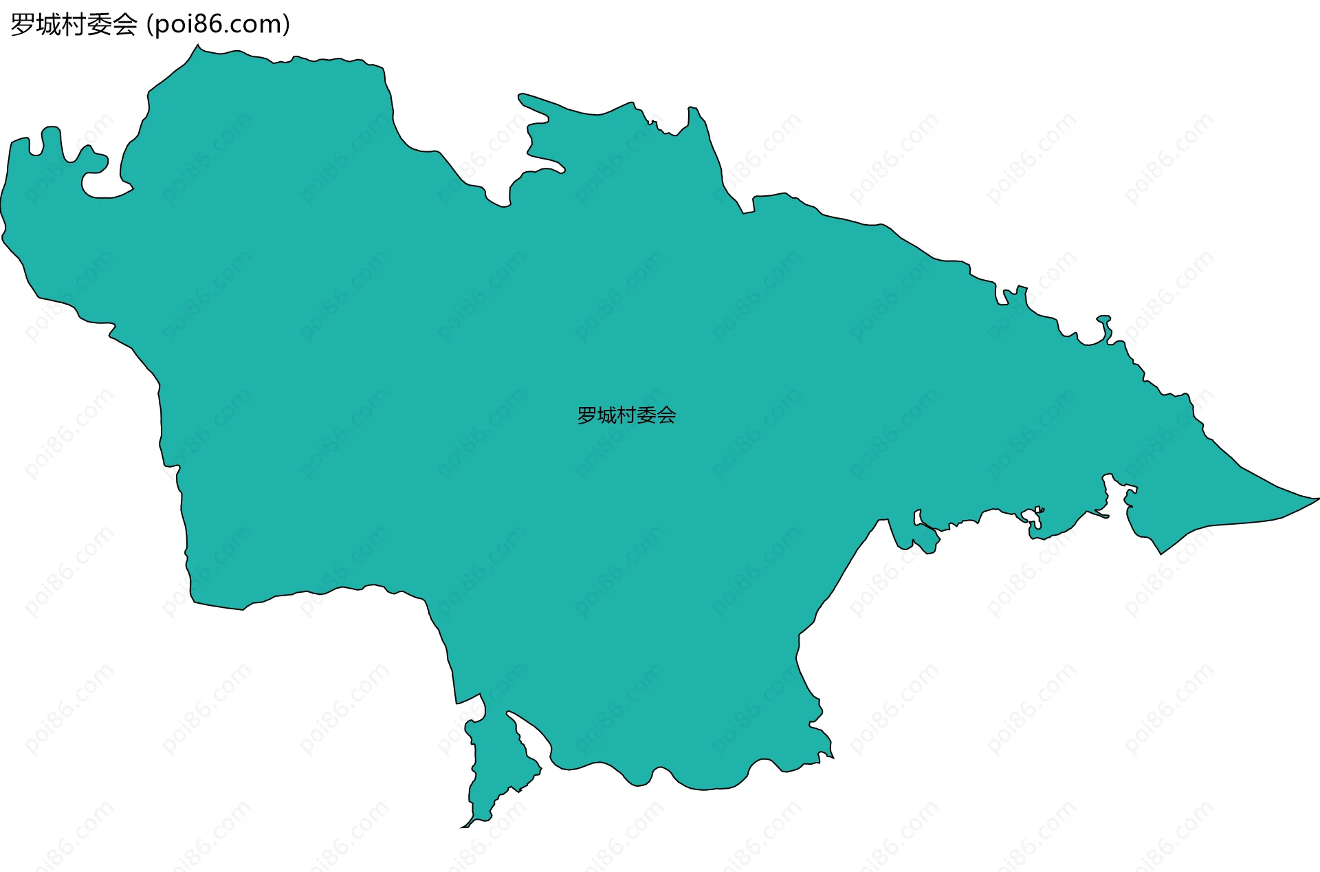 罗城村委会边界地图