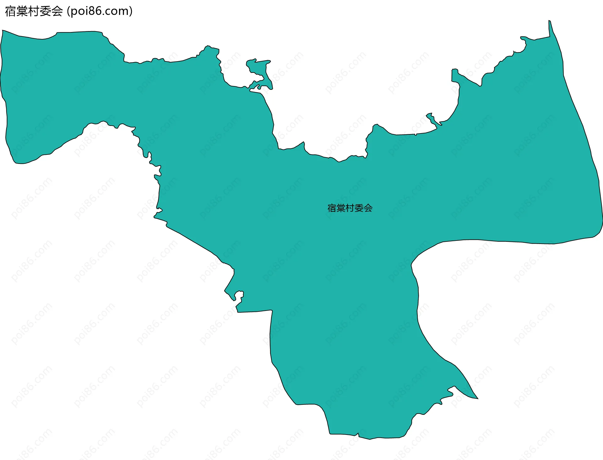 宿棠村委会边界地图