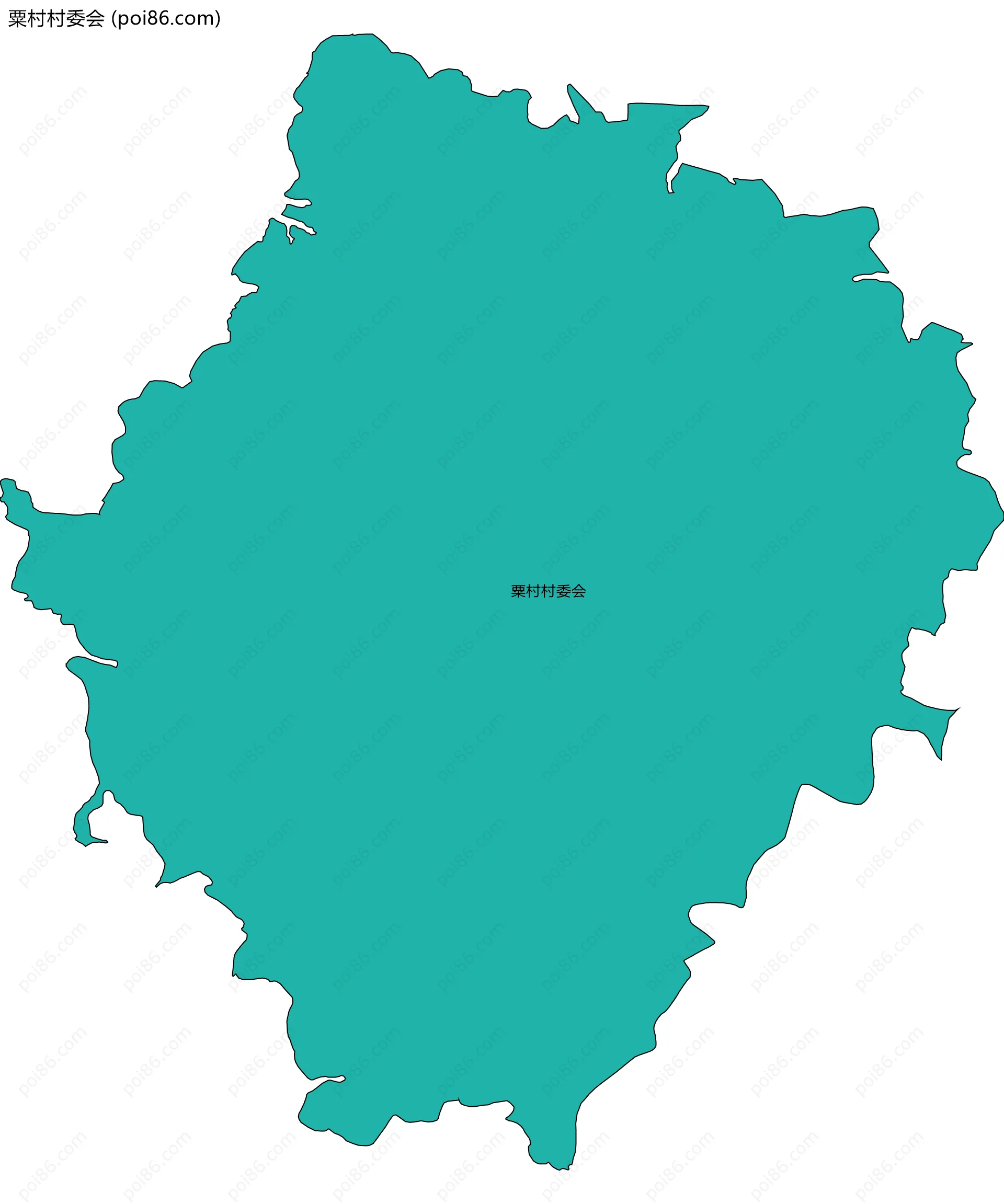 粟村村委会边界地图