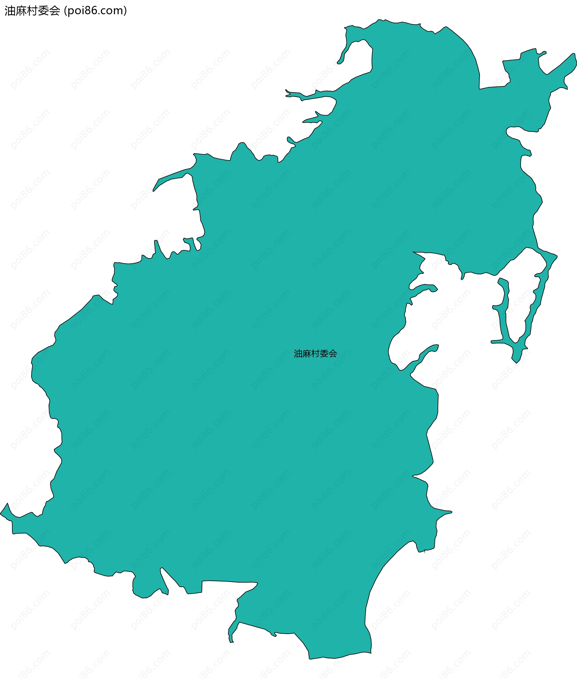 油麻村委会边界地图