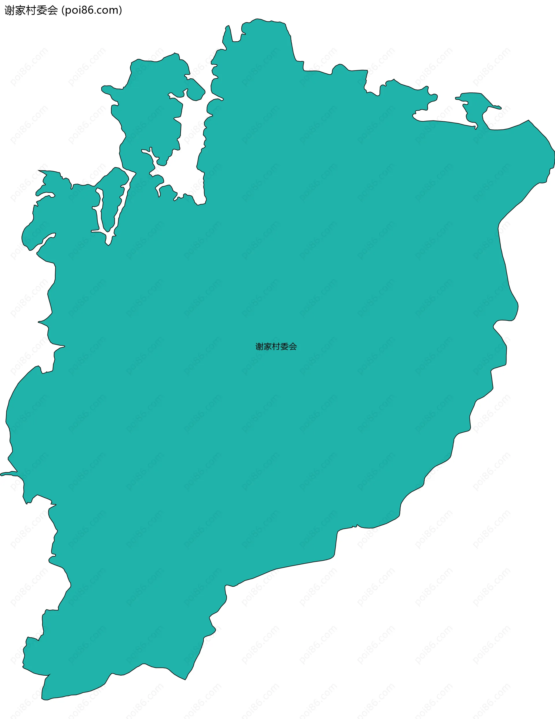 谢家村委会边界地图