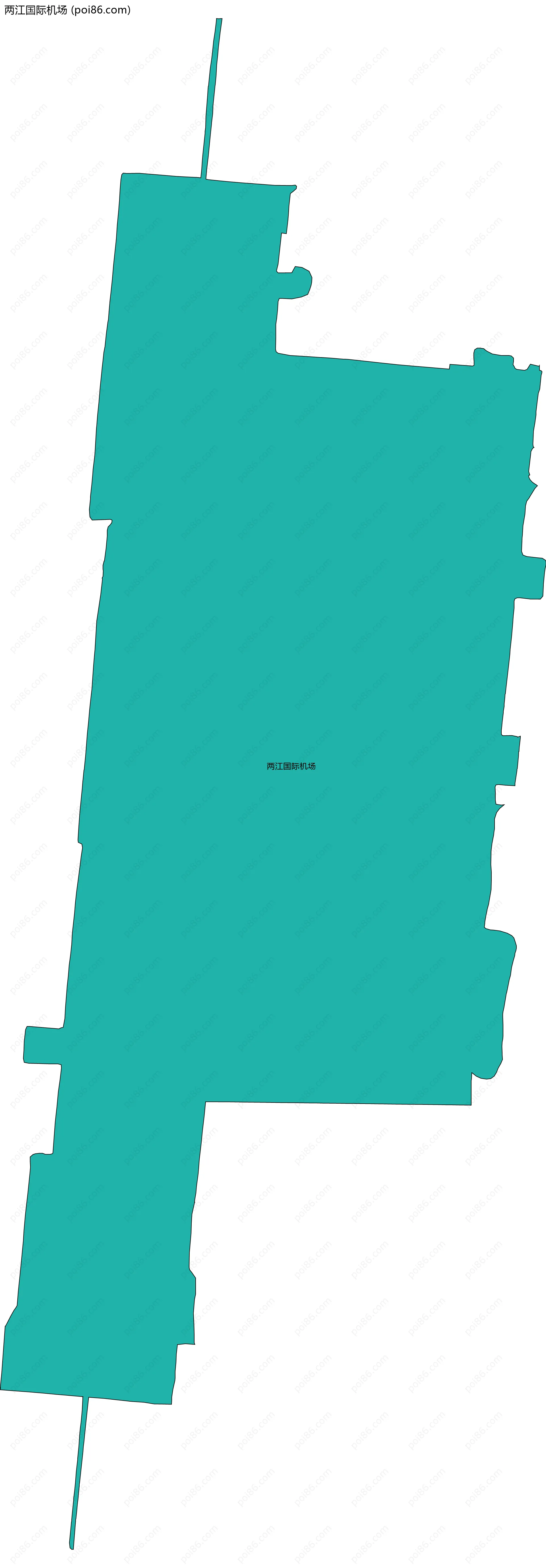 两江国际机场边界地图