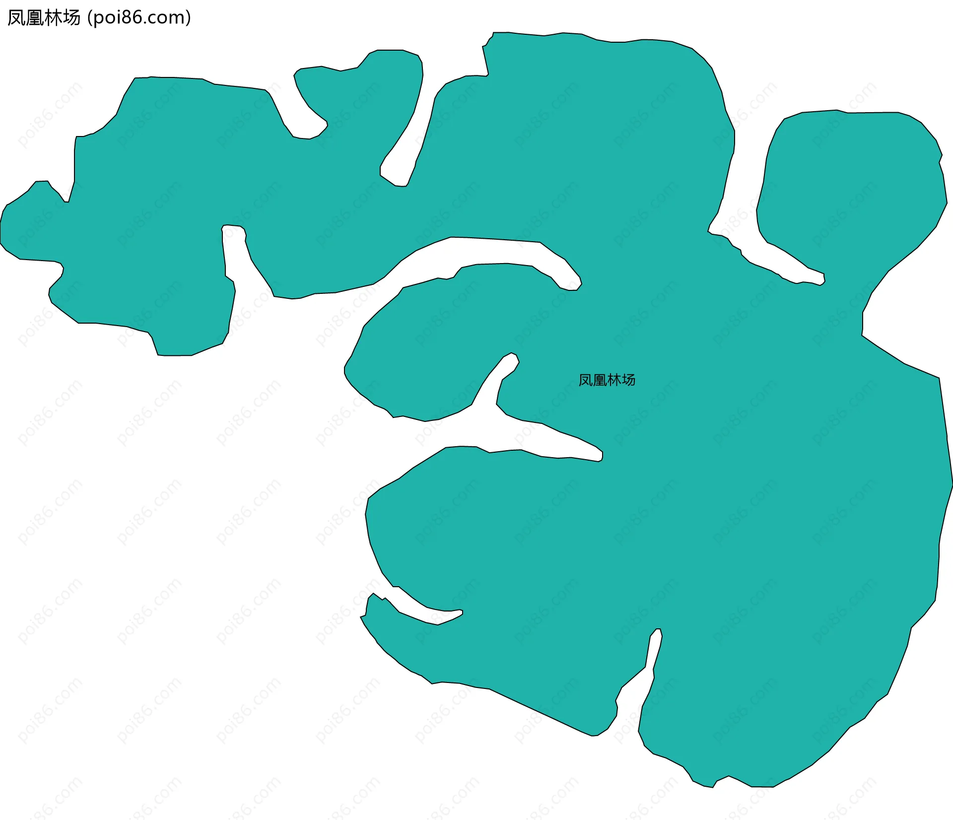 凤凰林场边界地图