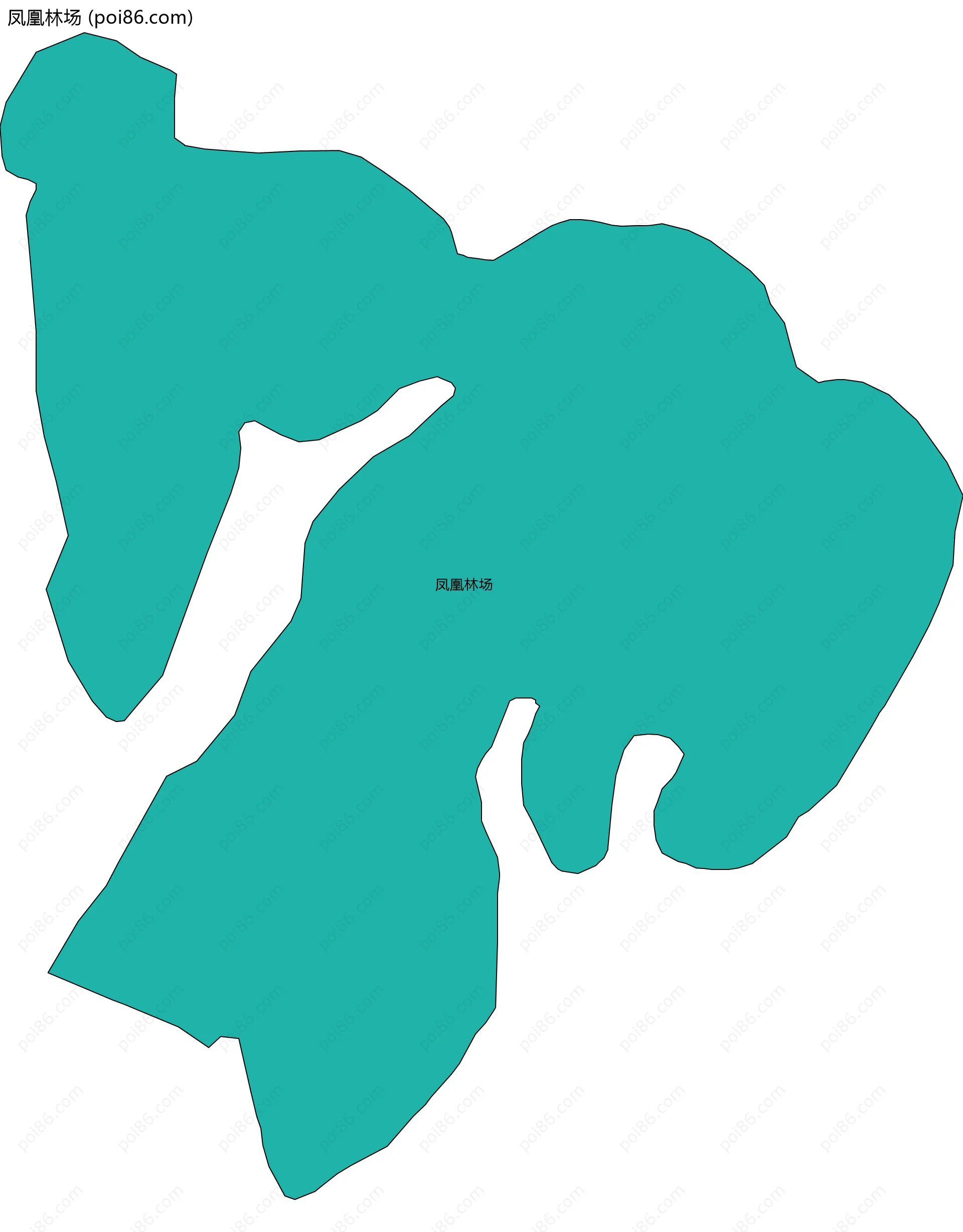 凤凰林场边界地图