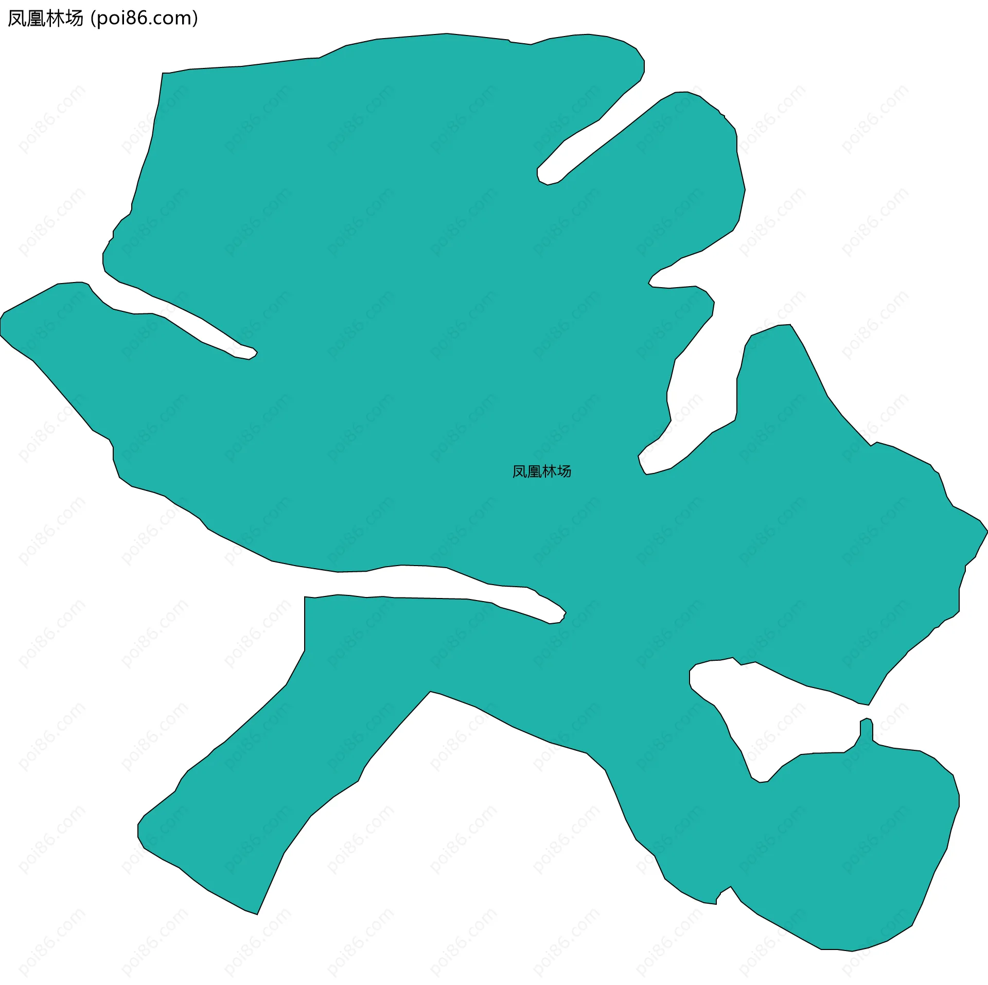 凤凰林场边界地图