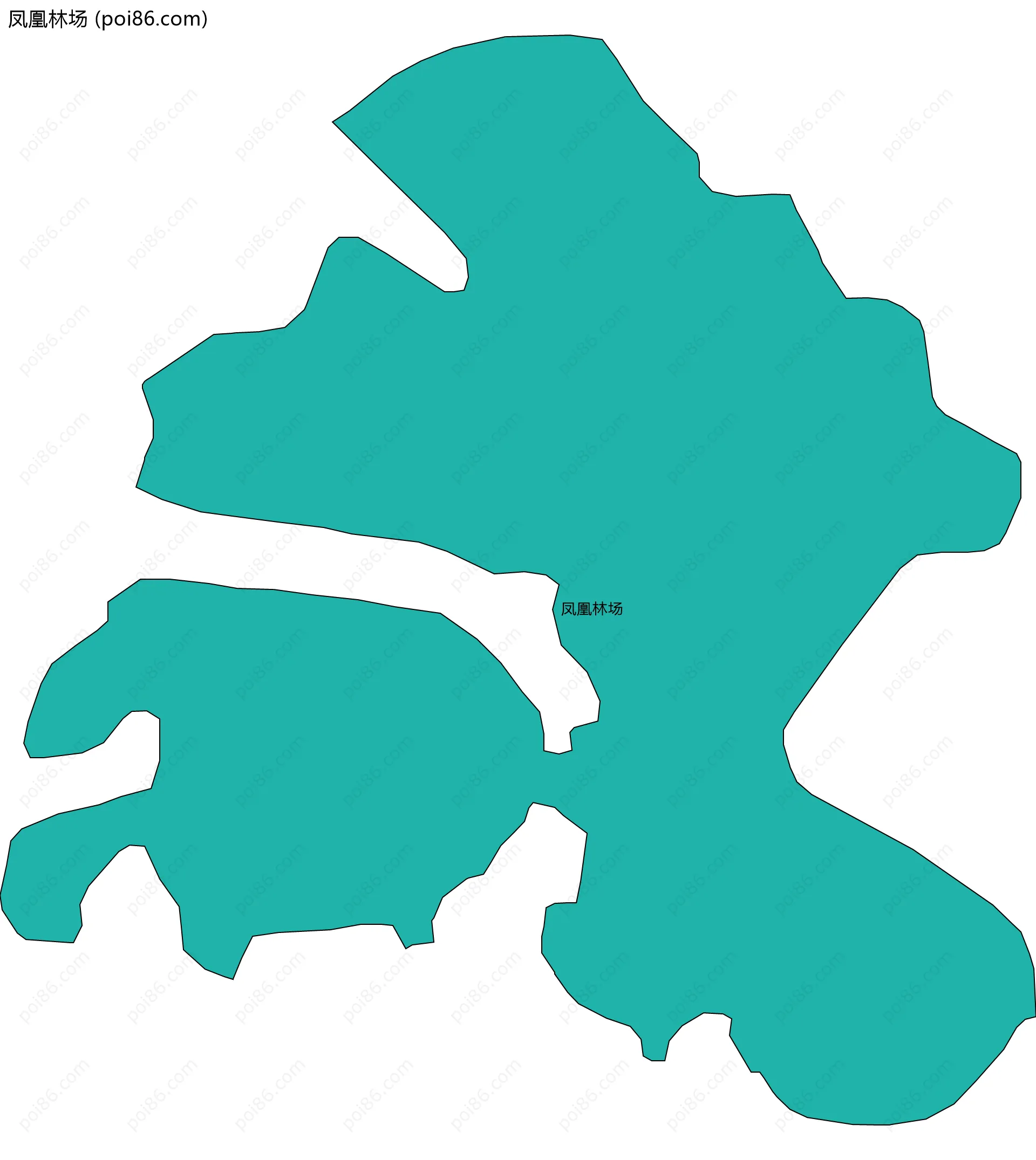 凤凰林场边界地图