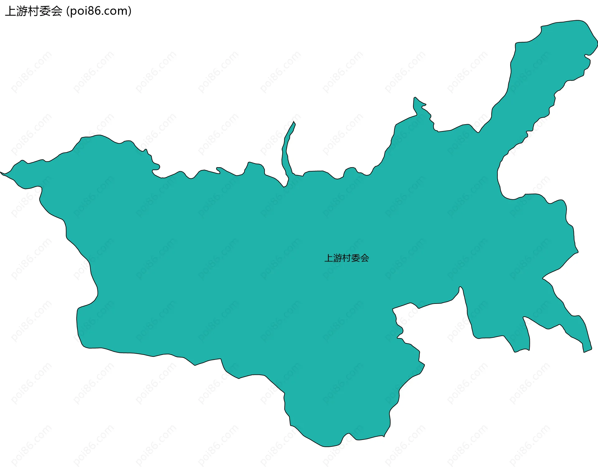 上游村委会边界地图