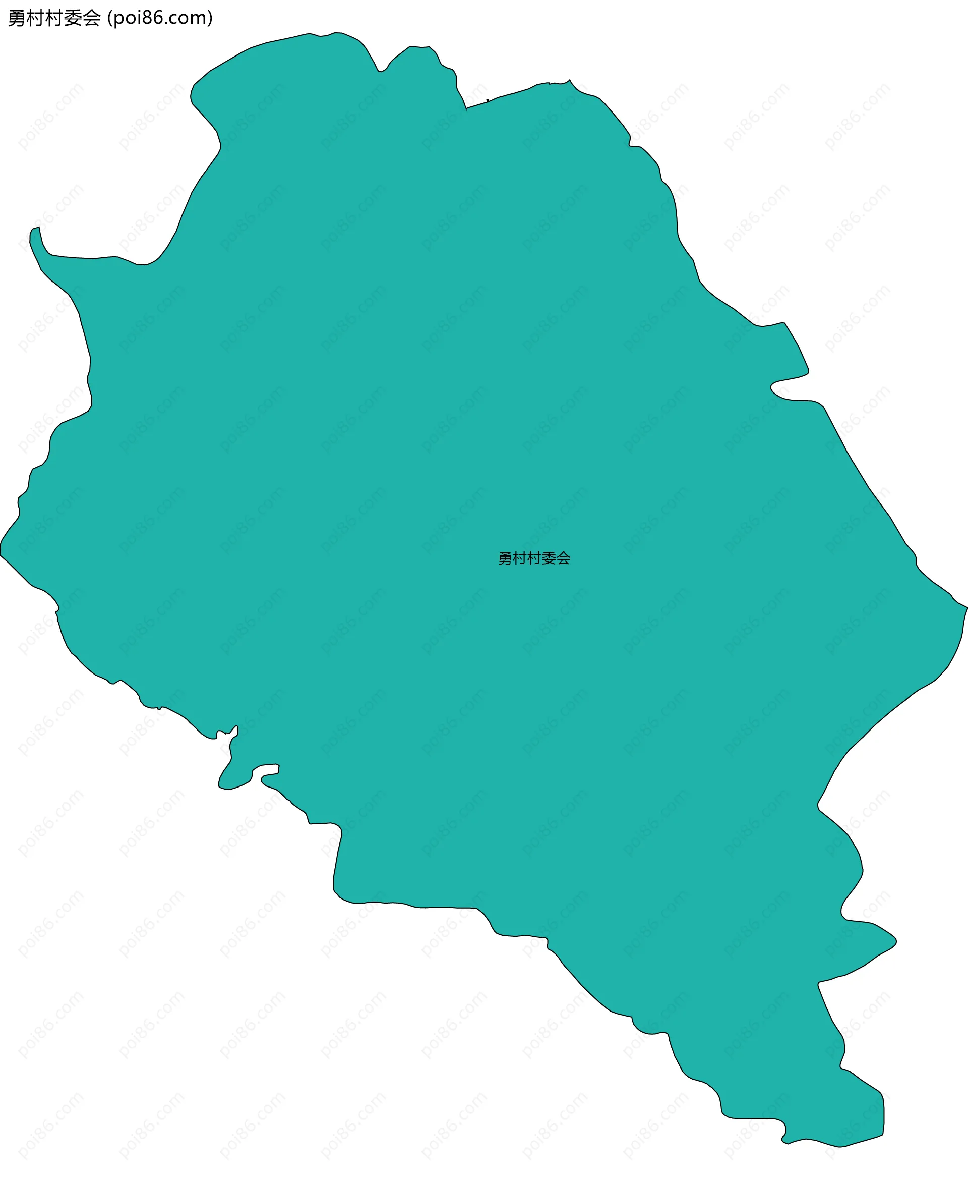 勇村村委会边界地图